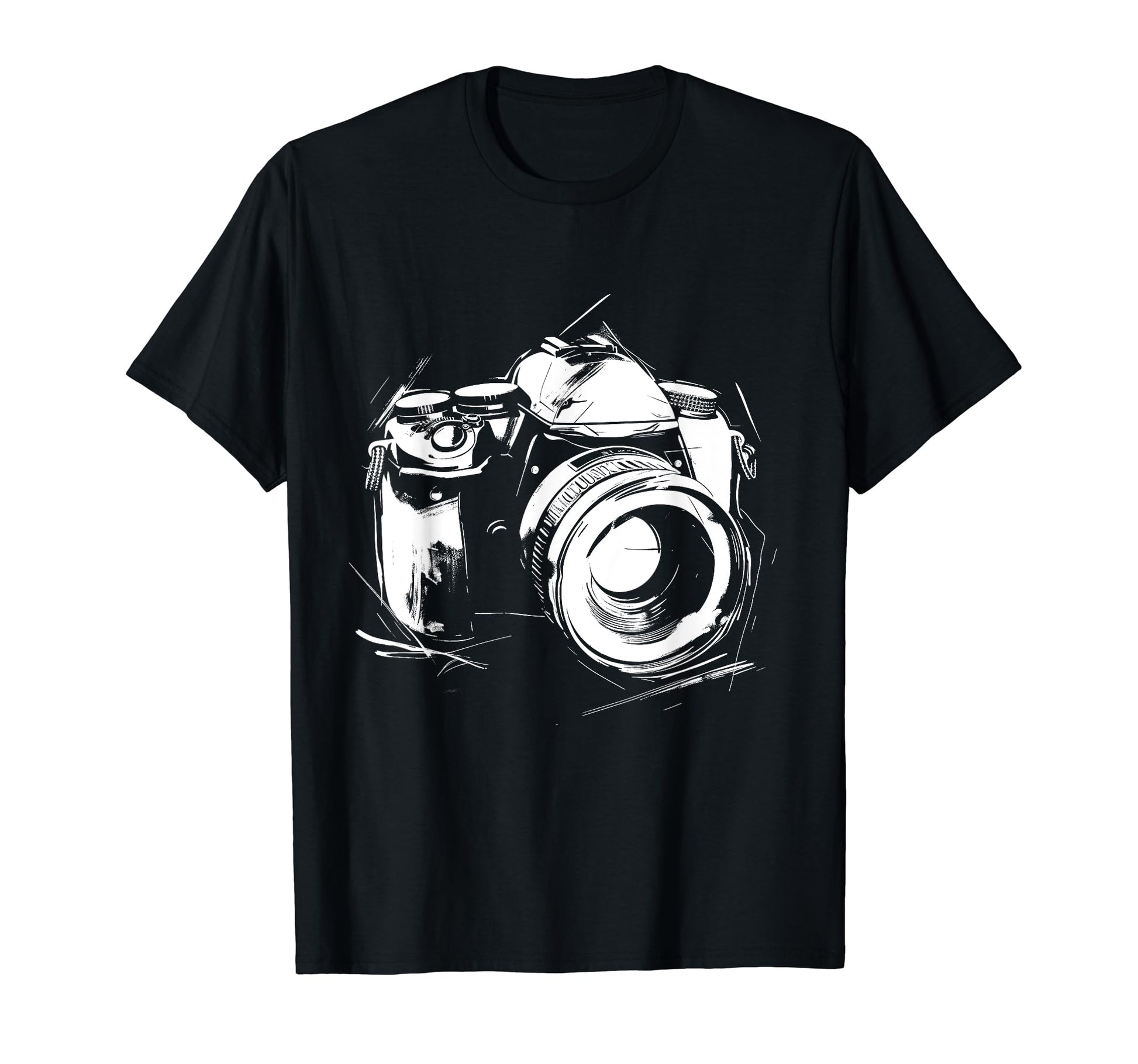Camera Photography Drawing Art T-Shirt - Aesthetic Graphic Men Women - T-Shirt, Sweatshirt, Hoodie
