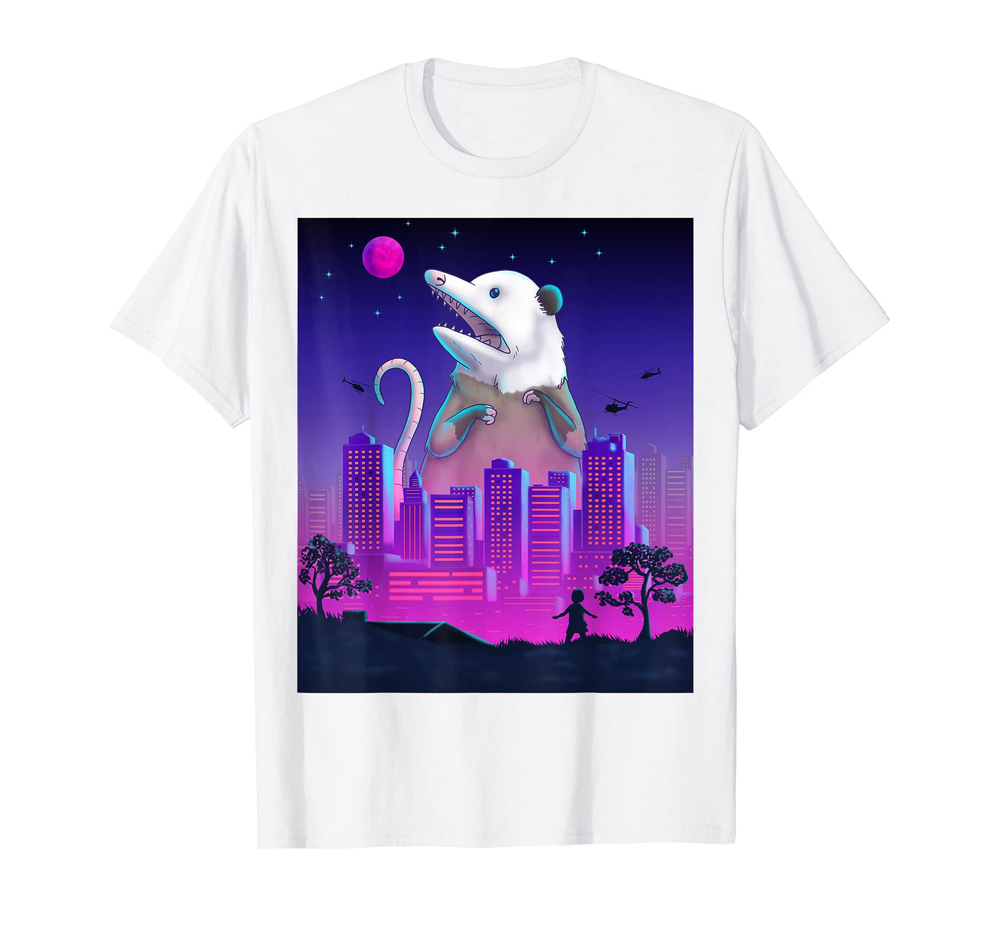 Giant Possum Vaporwave Synthwave T-Shirt - Graphic Print Men Women - T-Shirt, Sweatshirt, Hoodie