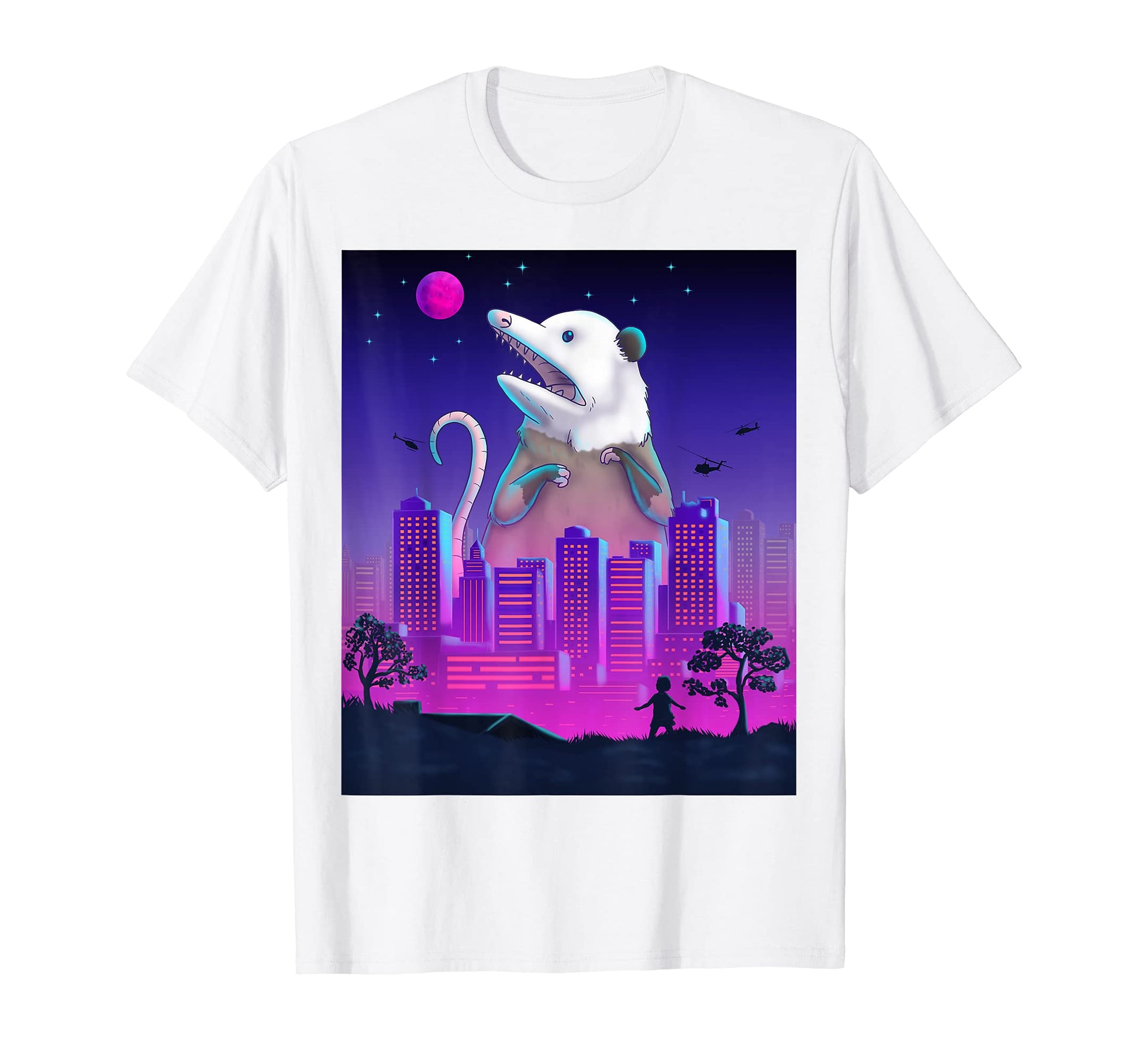 Giant Possum Vaporwave Synthwave T-Shirt - Graphic Print Men Women - T-Shirt, Sweatshirt, Hoodie