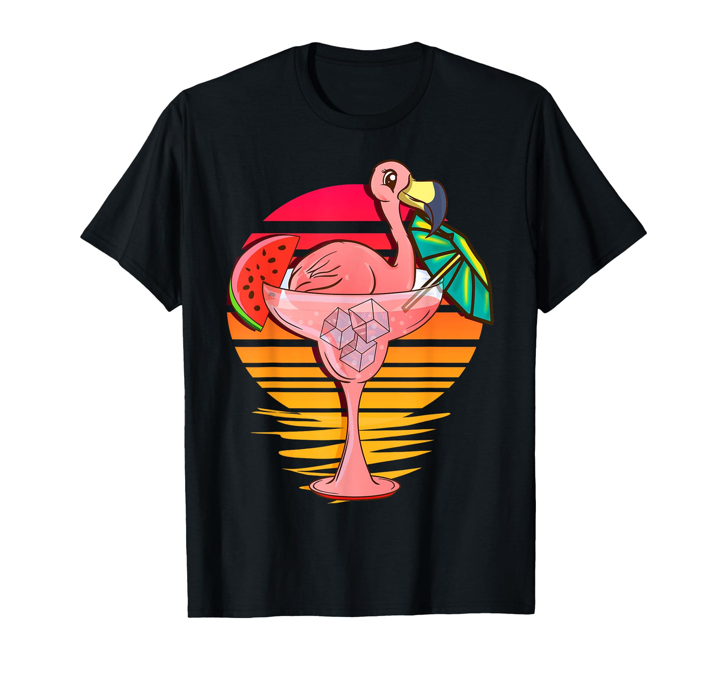 Flamingo Tropical Cocktail Summer Vibes T-Shirt - Trendy Graphic Men Women - T-Shirt, Sweatshirt, Hoodie