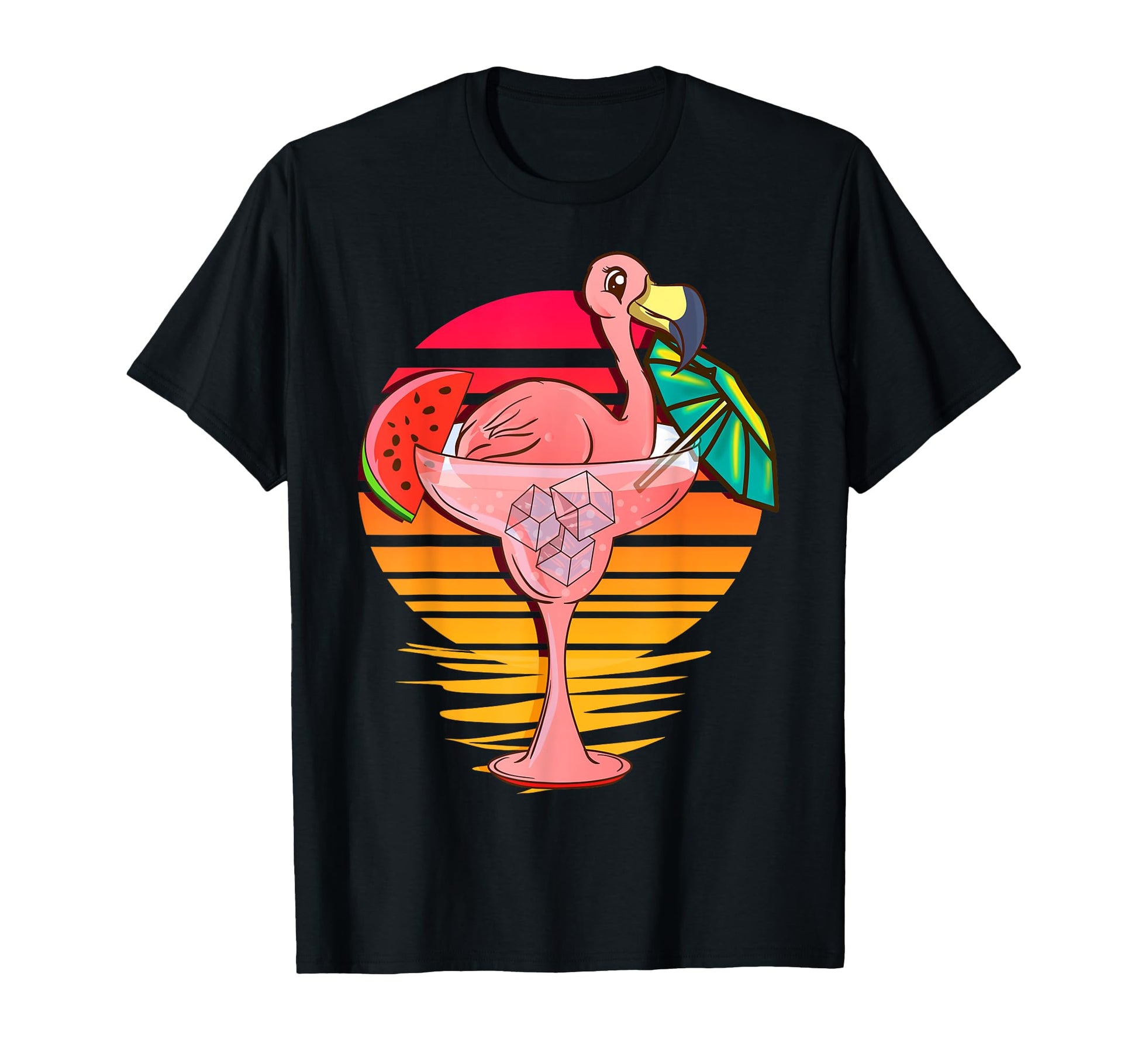 Flamingo Tropical Cocktail Summer Vibes T-Shirt - Trendy Graphic Men Women - T-Shirt, Sweatshirt, Hoodie
