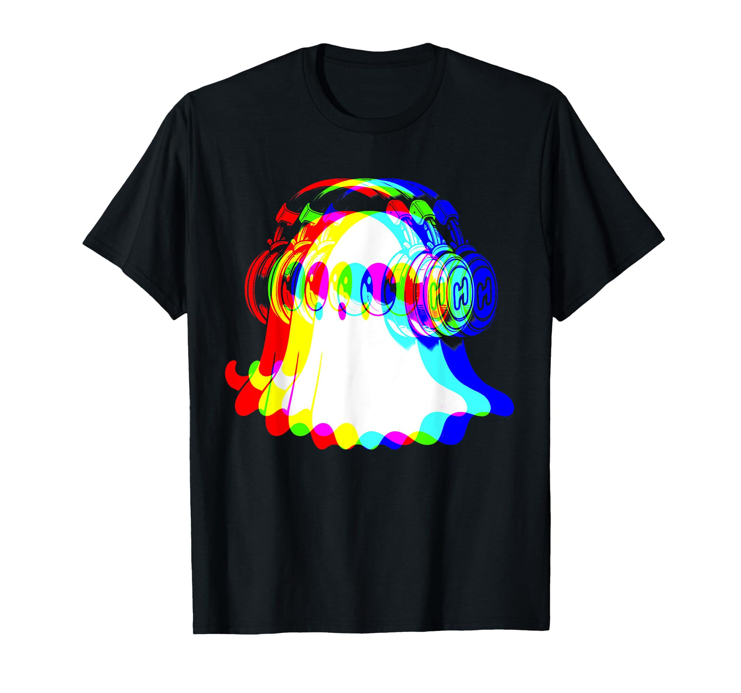 House Music Ghost Dj Rave Color T-Shirt - Minimalist Print for Adults - T-Shirt, Sweatshirt, Hoodie