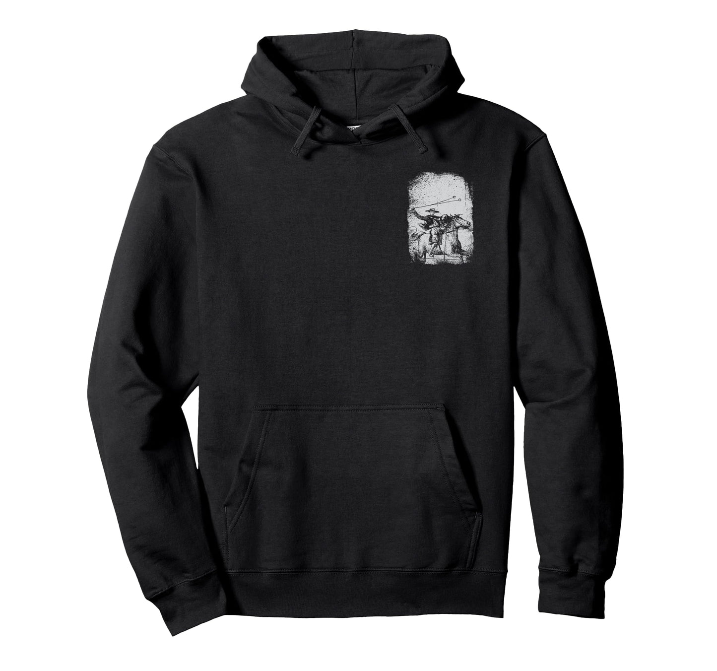 Cowboy Lasso Horse Rider Western Art Hoodie - Streetwear Style for Adults - T-Shirt, Sweatshirt, Hoodie