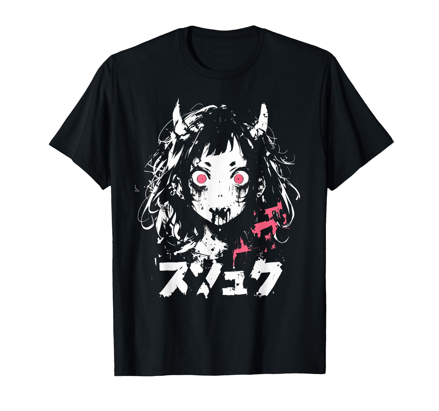 Goth Grunge Demon Anime Waifu Horror T-Shirt - Unique Graphic Men Women - T-Shirt, Sweatshirt, Hoodie