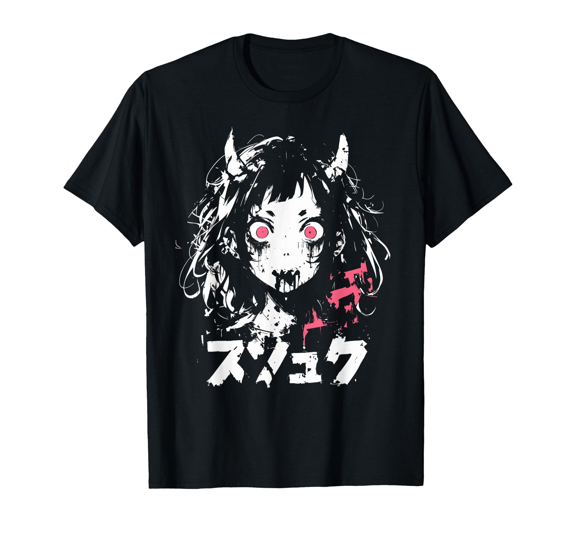Goth Grunge Demon Anime Waifu Horror T-Shirt - Unique Graphic Men Women - T-Shirt, Sweatshirt, Hoodie