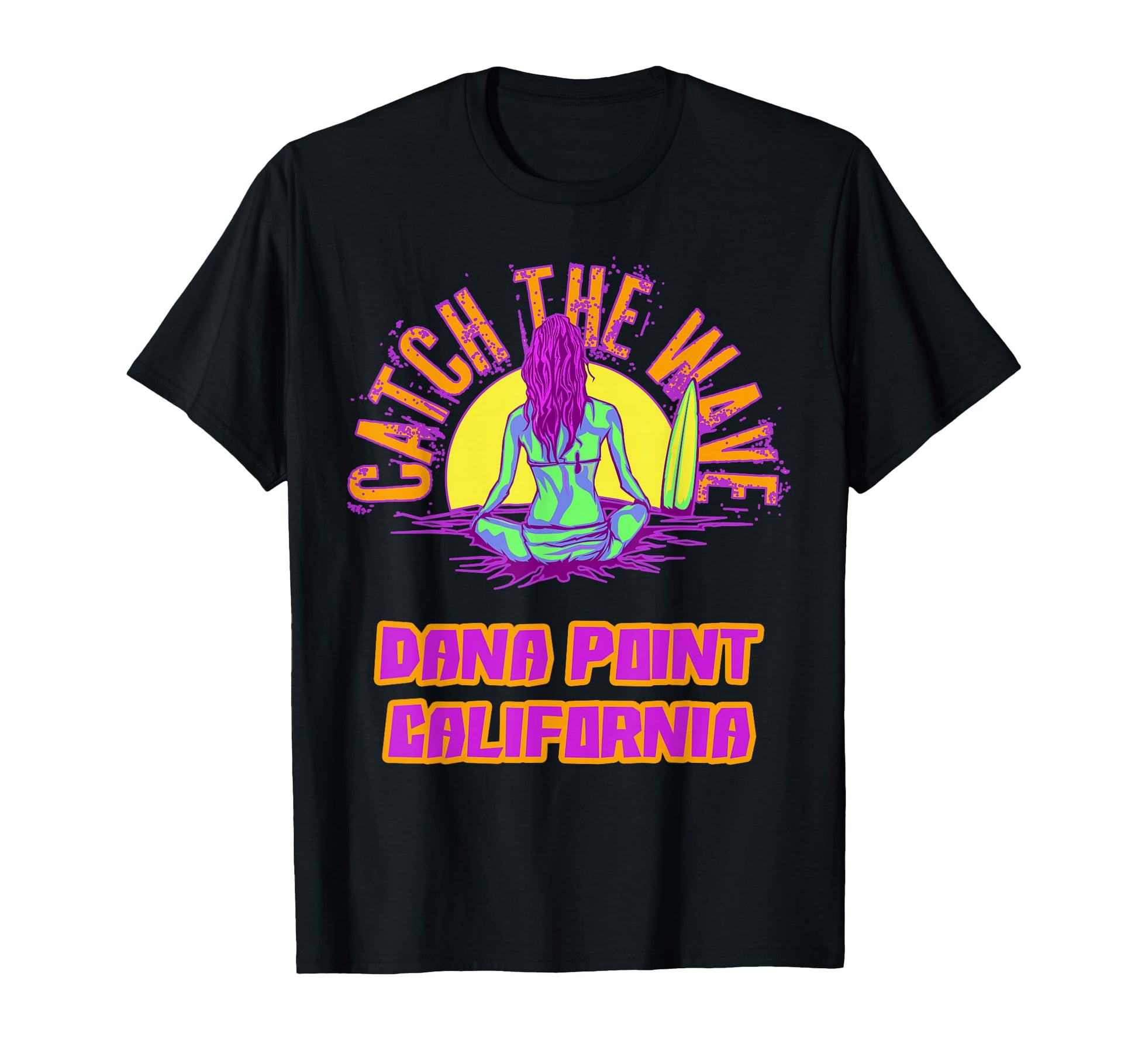 Dana Point California Surf Vaporwave T-Shirt - Minimalist Print Men Women - T-Shirt, Sweatshirt, Hoodie