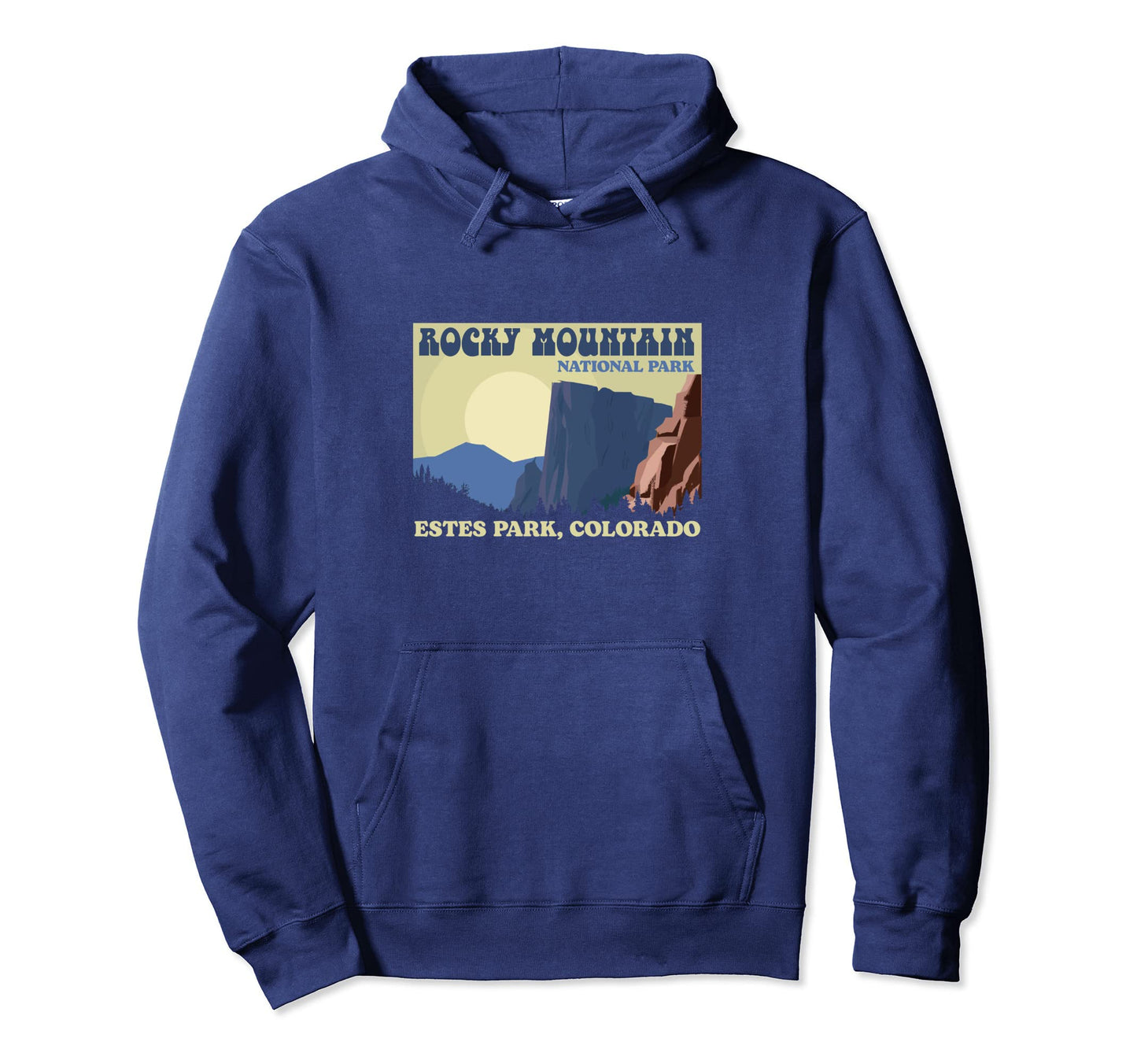 Rocky Mountain National Park Wpa Estes Hoodie - Minimalist Print Men Women - T-Shirt, Sweatshirt, Hoodie