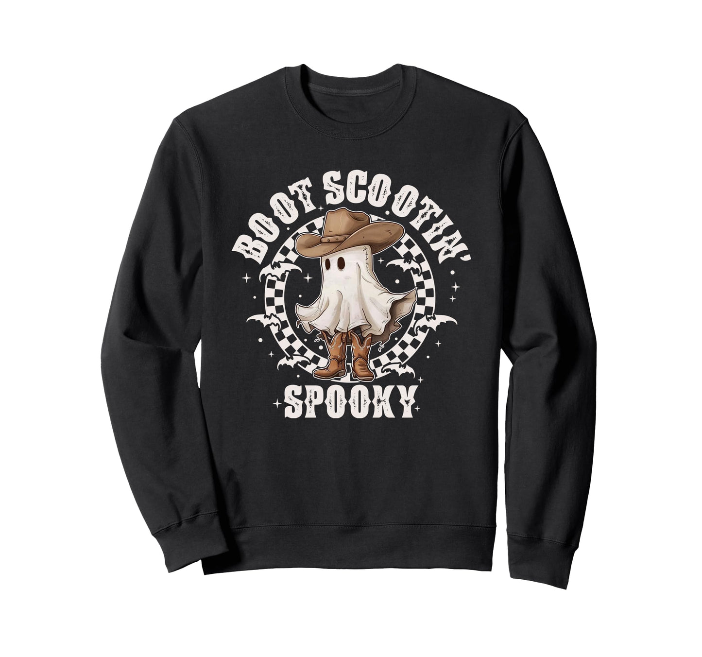 Boot Scootin Spooky Western Ghost Sweatshirt - Streetwear Style Unisex - T-Shirt, Sweatshirt, Hoodie