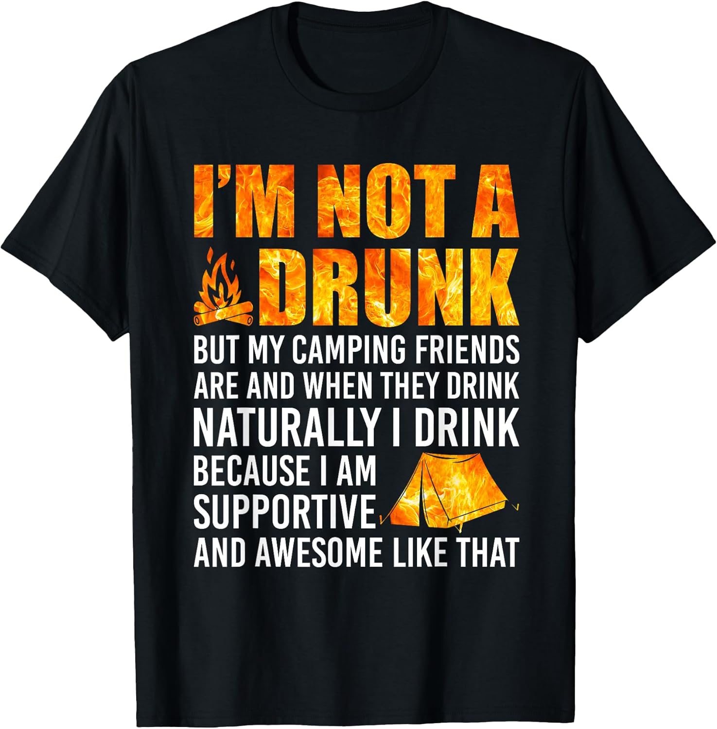 Funny Camping Friends Drinking Together - Adult & Kids T-Shirts, Sweatshirts & Hoodies apparel design preview 1