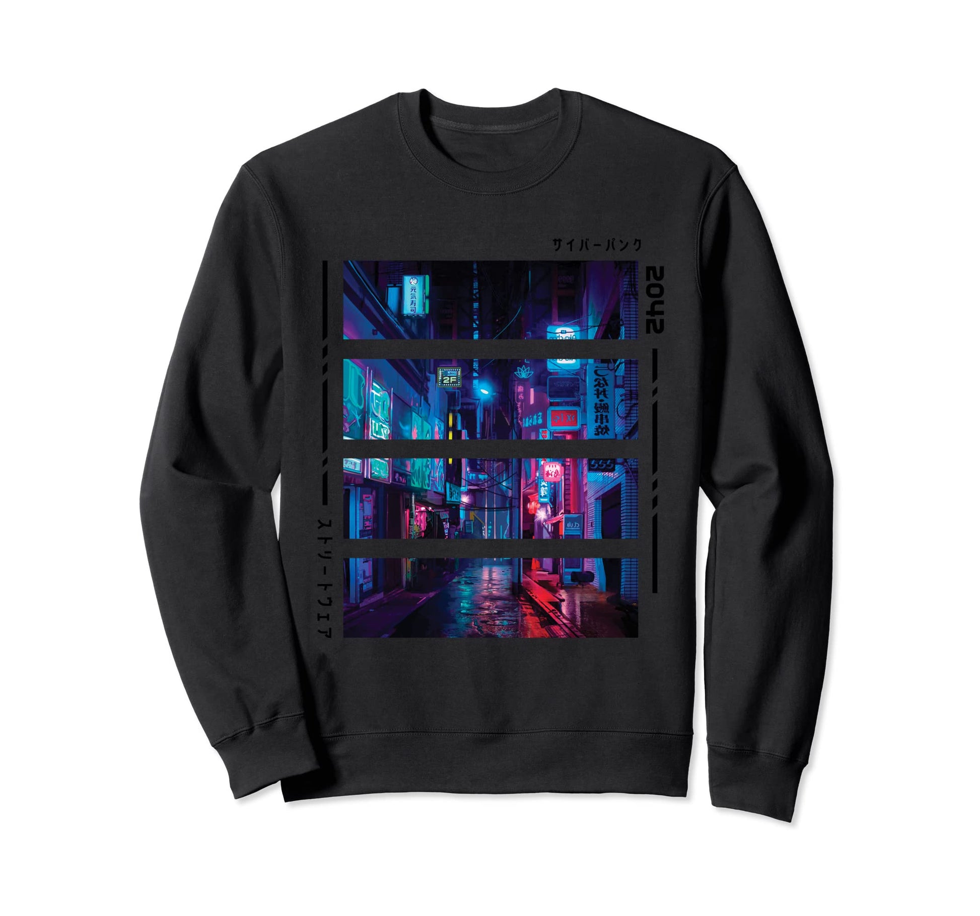 Synthwave City Tokyo Inspired Aesthetic Sweatshirt - Unique Graphic Unisex - T-Shirt, Sweatshirt, Hoodie