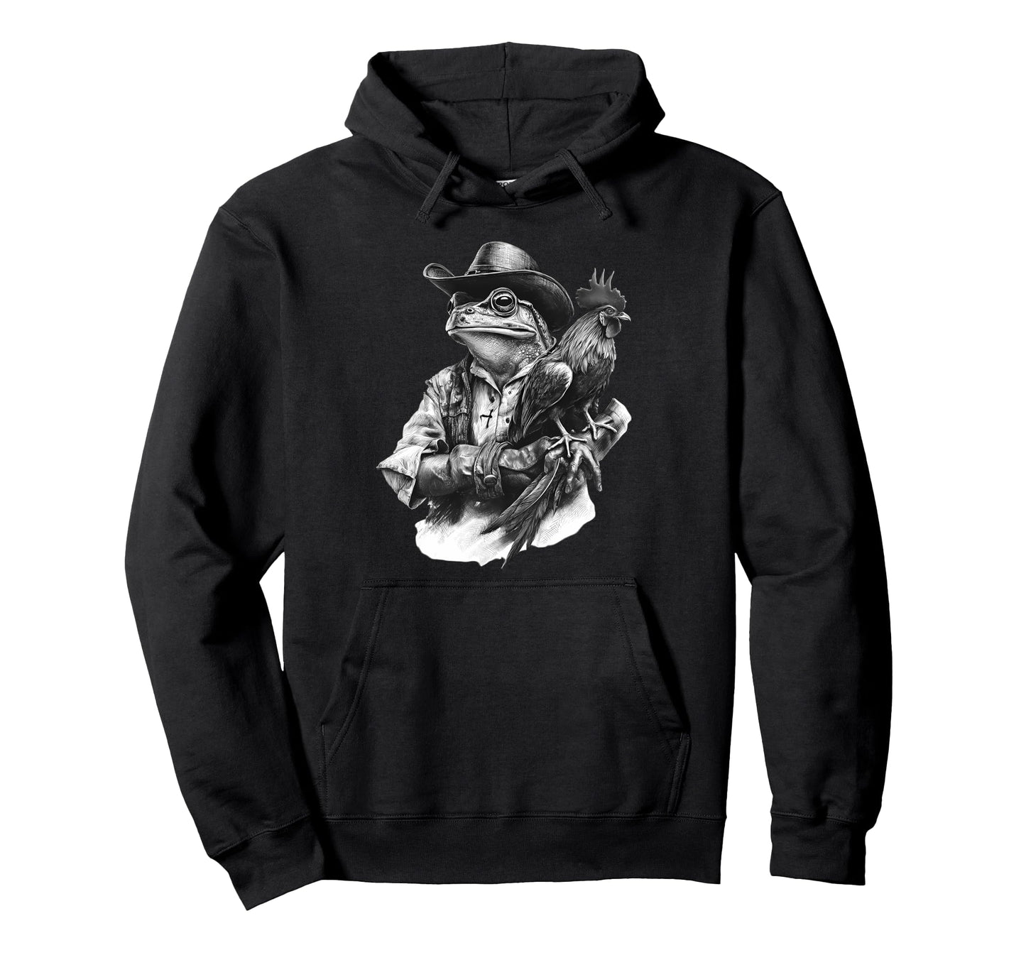 Frog Cowboy Toad Rodeo Cowgirl Western Hoodie - Graphic Print Unisex - T-Shirt, Sweatshirt, Hoodie
