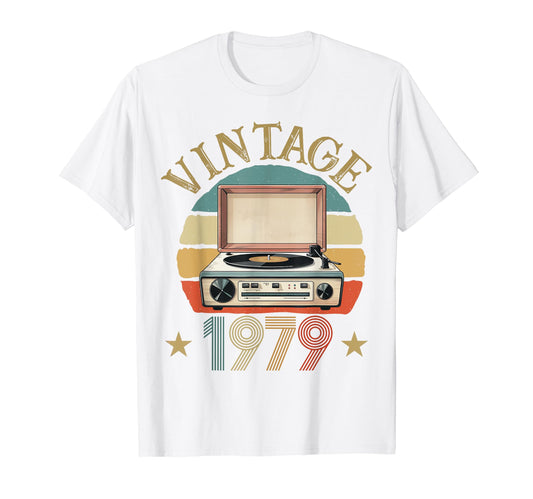 1979 Born 1979 Sunset Vinyl Record T-Shirt - Streetwear Style Men Women - T-Shirt, Sweatshirt, Hoodie