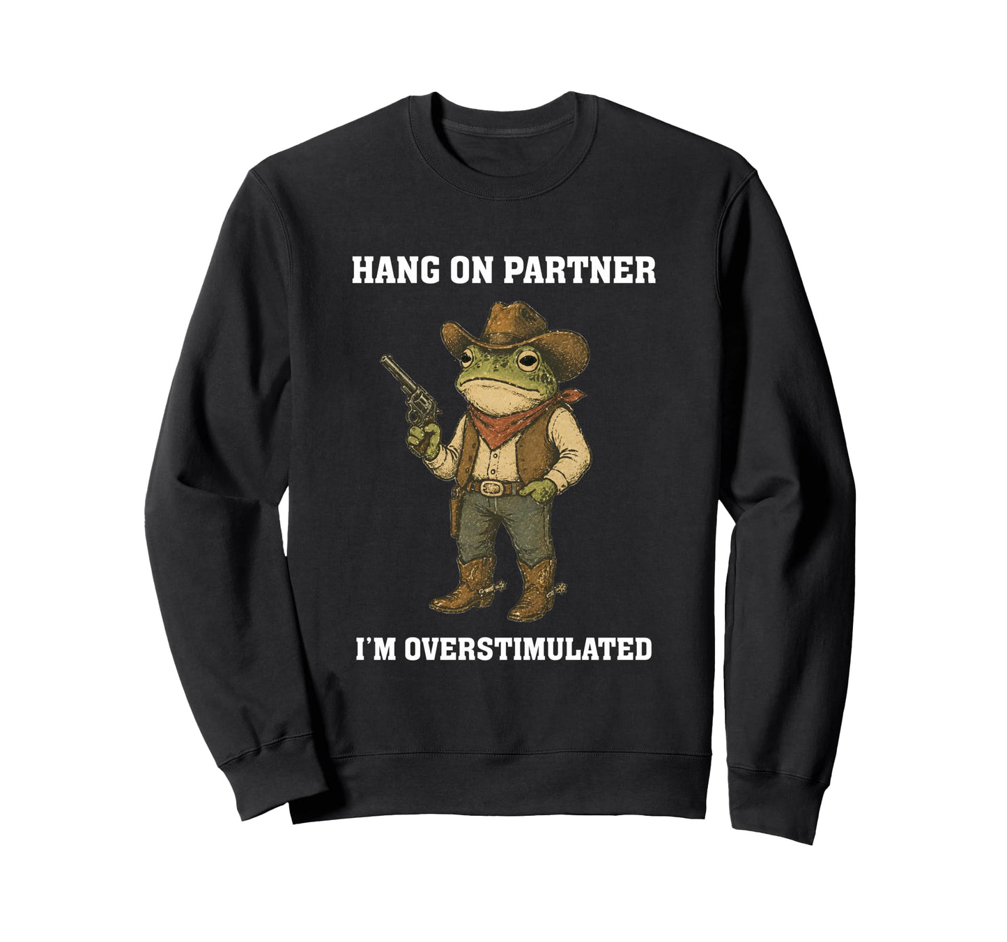Hang Partner Im Overstimulated Funny Sweatshirt - Aesthetic Graphic Unisex - T-Shirt, Sweatshirt, Hoodie