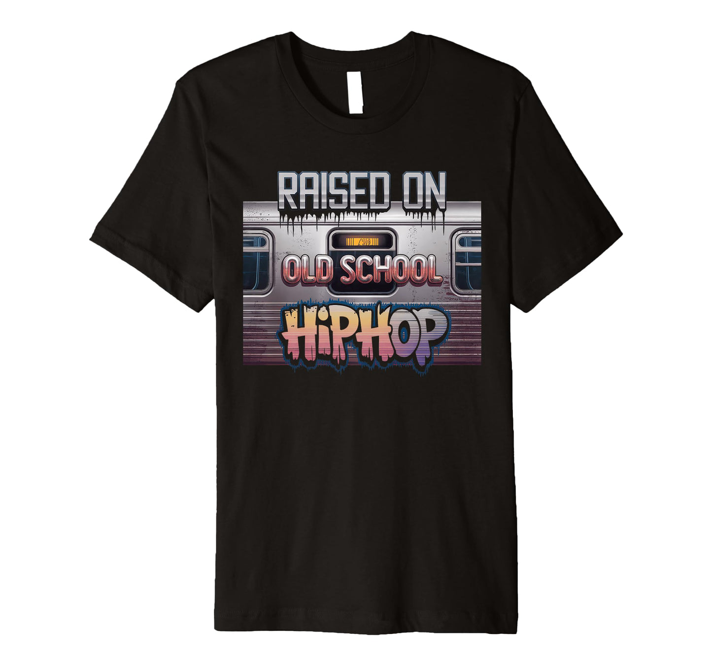 Raised Old School Hip Hop Cassette T-Shirt - Casual Everyday Wear Unisex - T-Shirt, Sweatshirt, Hoodie