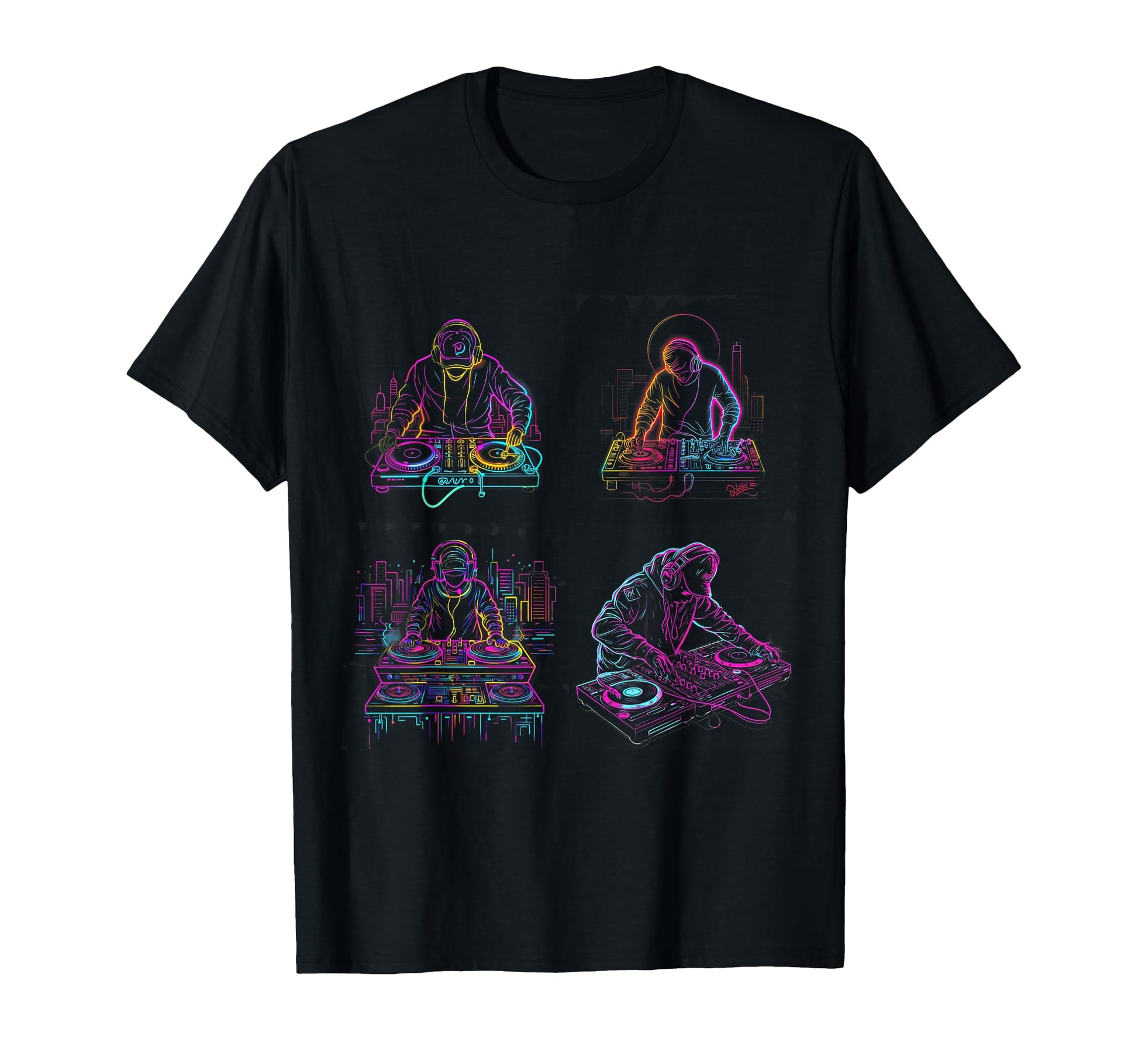 Retrowave Synthwave Vaporwave Dj T-Shirt - Custom Art Print Men Women - T-Shirt, Sweatshirt, Hoodie