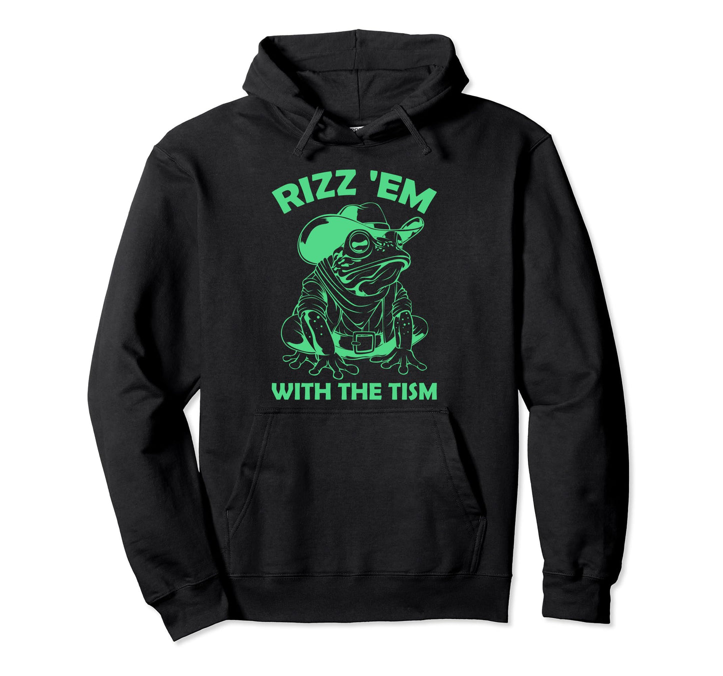 Rizz Em Tism Country Western Frog Hoodie - Trendy Graphic Unisex - T-Shirt, Sweatshirt, Hoodie