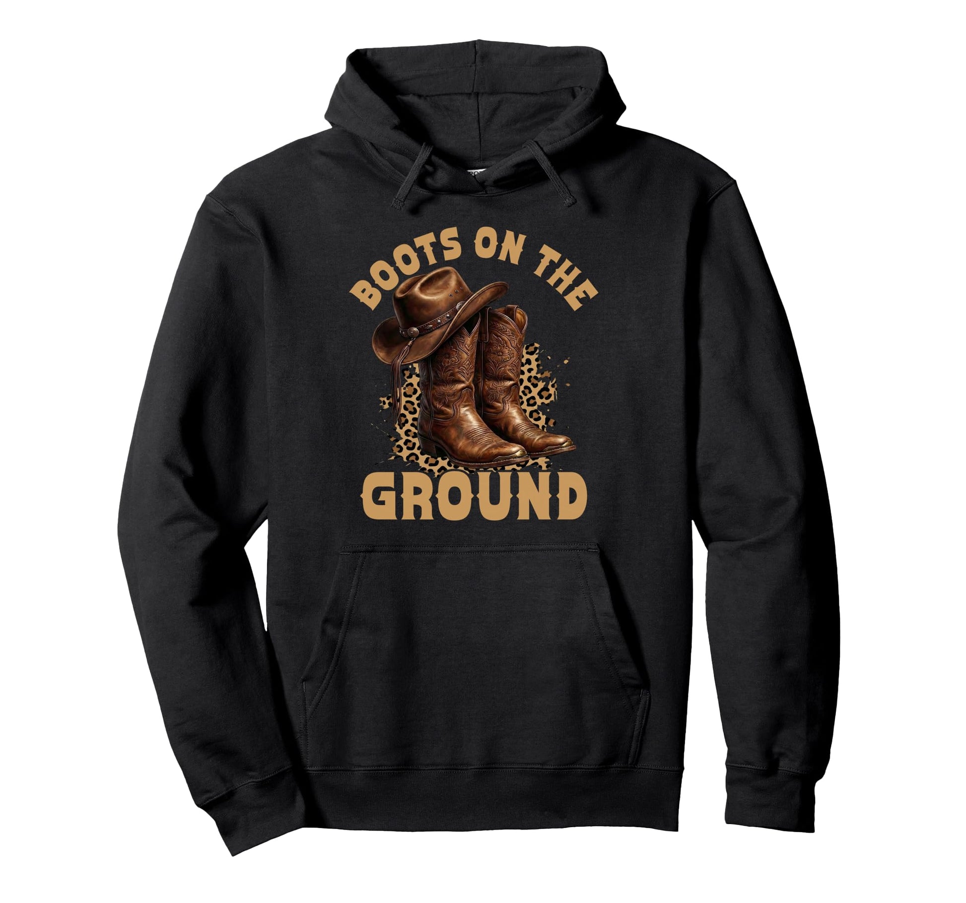 Boots Ground Cowboy Cowgirl Rodeo Western Hoodie - Trendy Graphic Men Women - T-Shirt, Sweatshirt, Hoodie