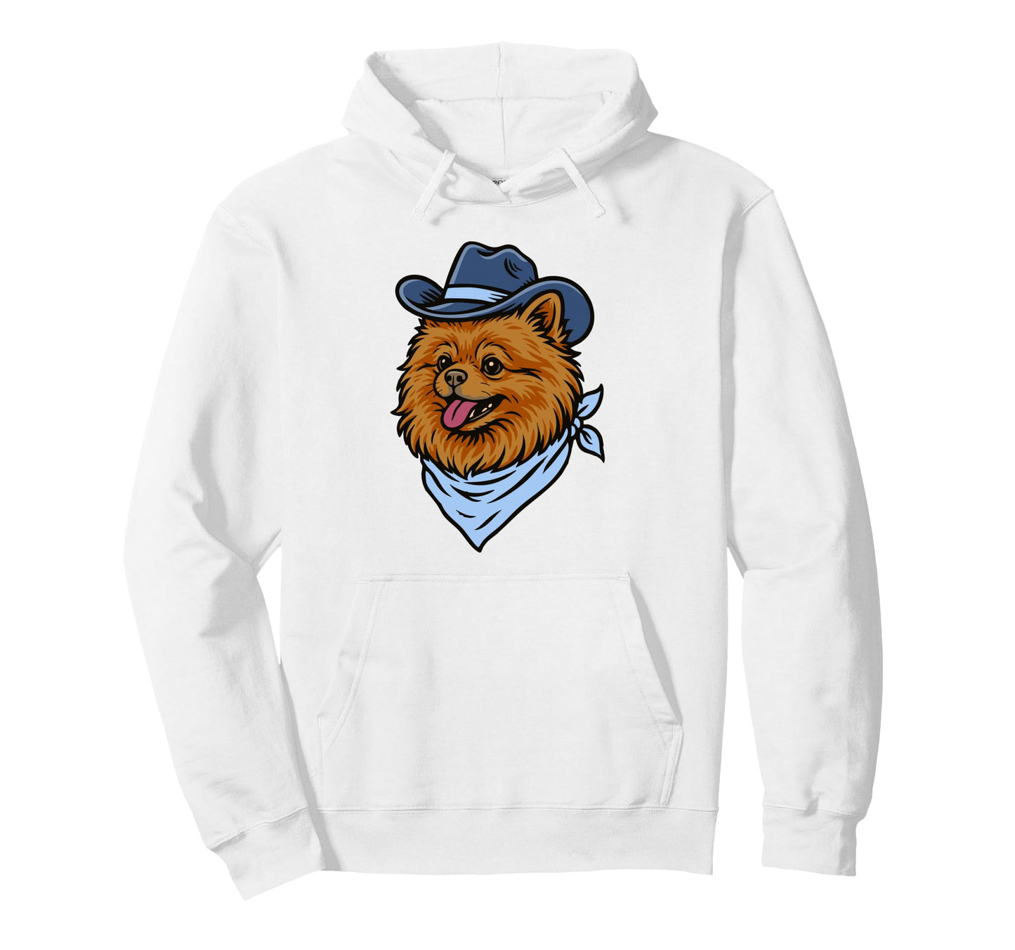 Funny Cowboy Pomeranian Drawing Pom Mom Hoodie - Streetwear Style Men Women - T-Shirt, Sweatshirt, Hoodie