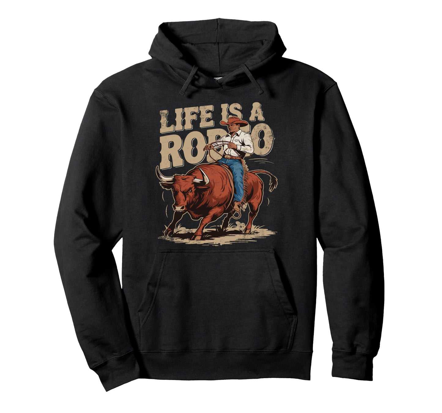 Energy Angry Rodeo Monster Bull Riding Hoodie - Custom Art Print Unisex - T-Shirt, Sweatshirt, Hoodie