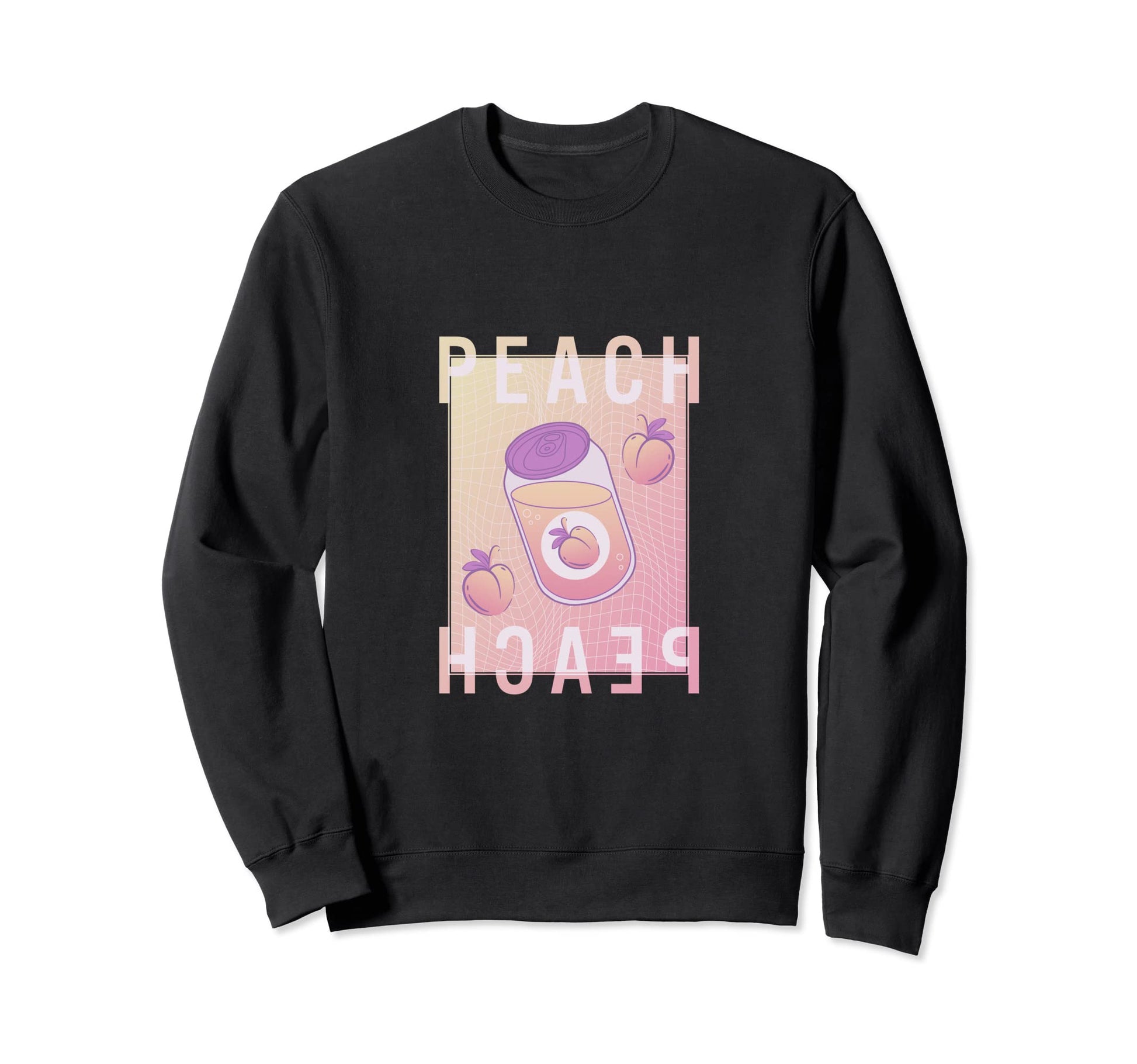 Peach Soda Vaporwave Pastel Japanese Sweatshirt - Trendy Graphic Men Women - T-Shirt, Sweatshirt, Hoodie