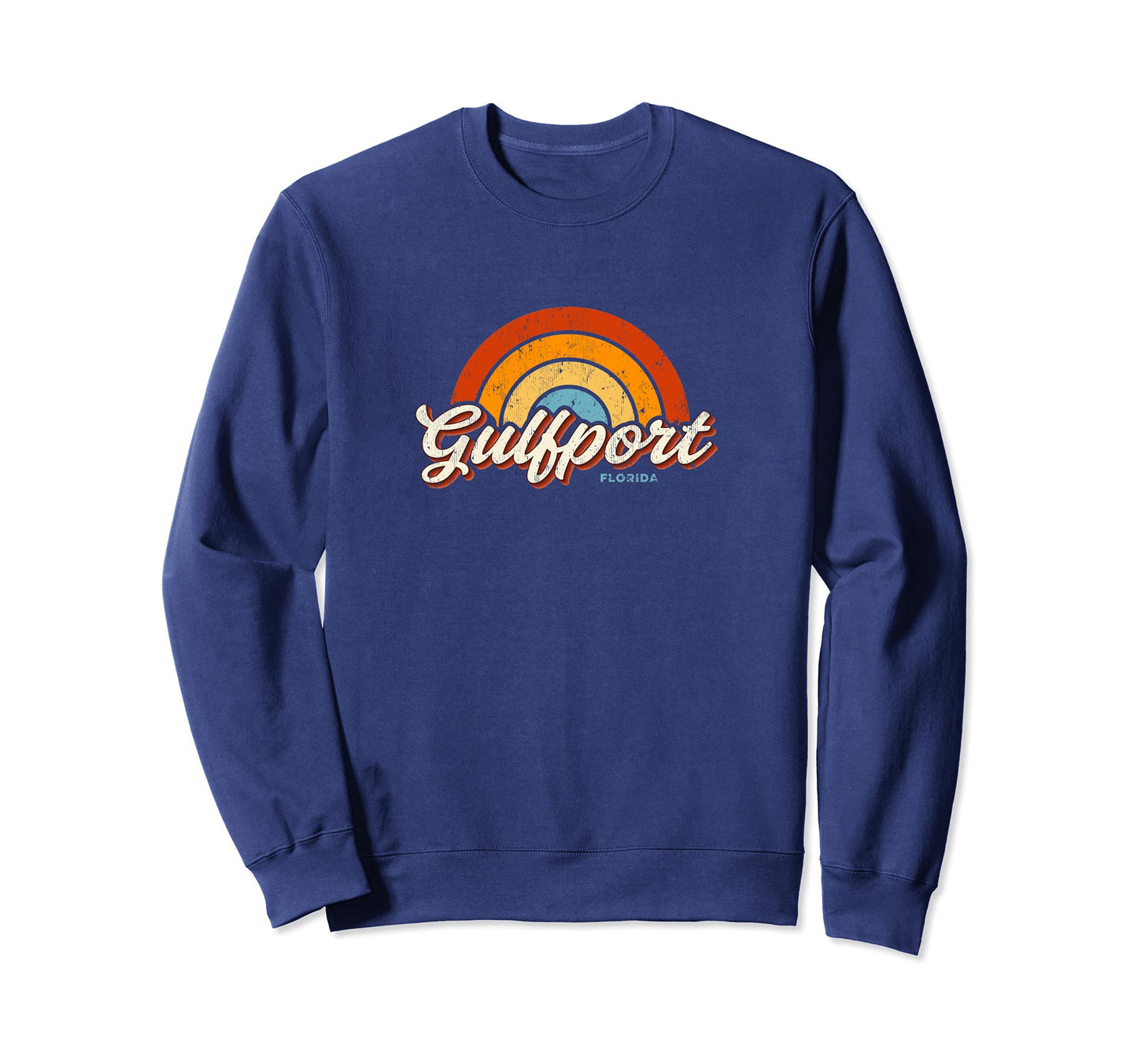 Gulfport Florida Fl Rainbow 70S Sweatshirt - Graphic Print Unisex - T-Shirt, Sweatshirt, Hoodie