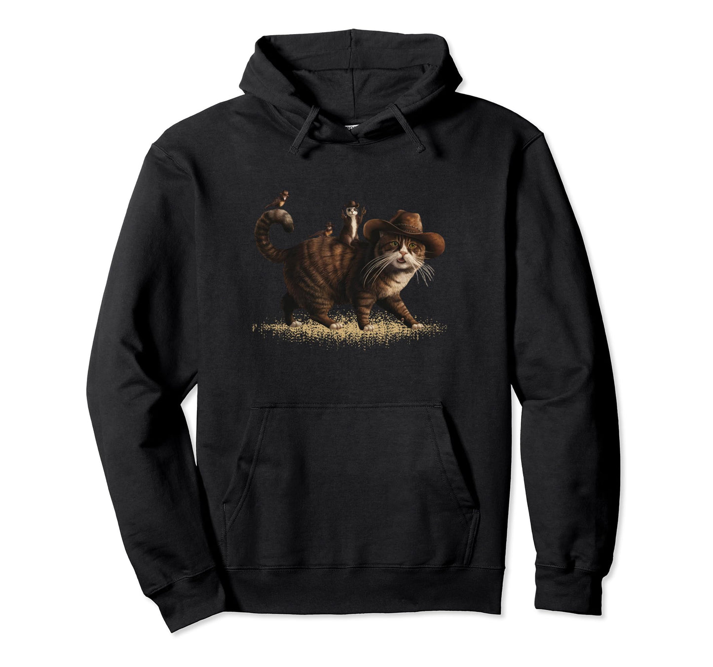 Funny Cowboy Cat Meowdy Country Hoodie - Aesthetic Graphic for Adults - T-Shirt, Sweatshirt, Hoodie