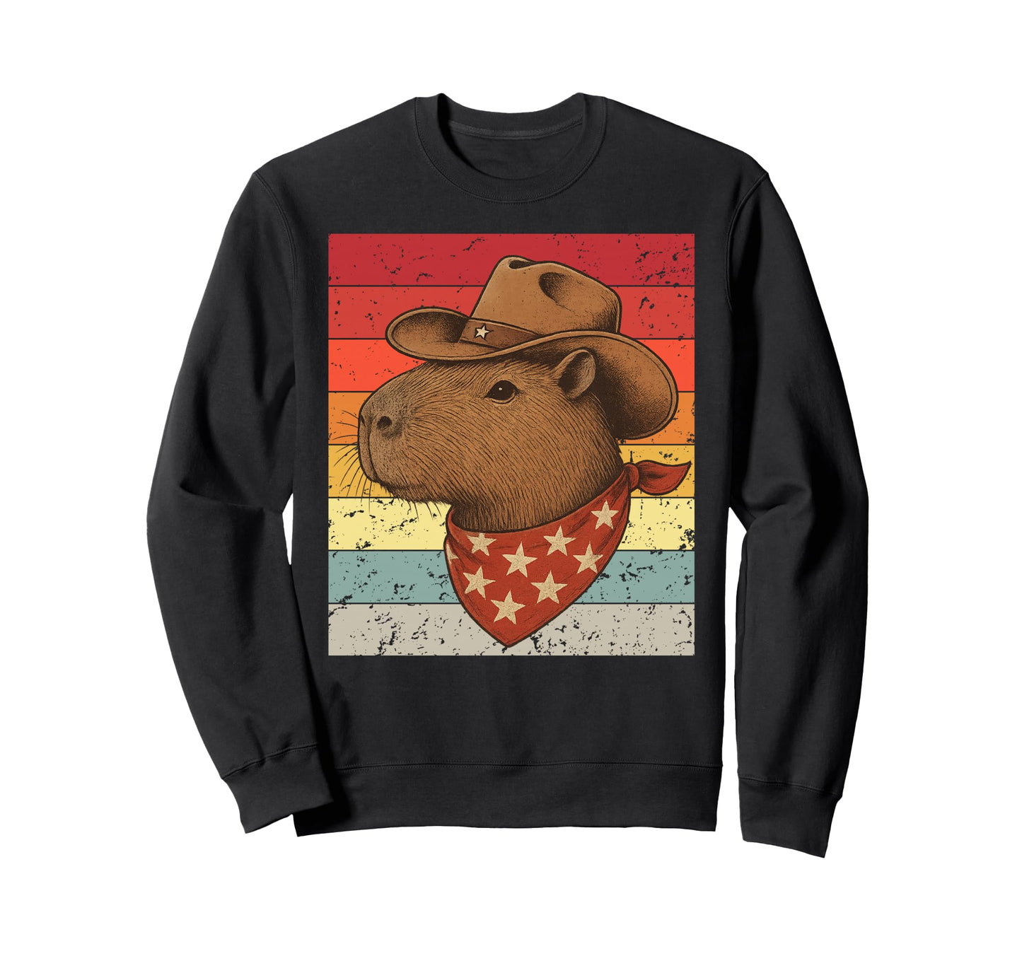 Capybara Cowboy Capy Sweatshirt - Trendy Graphic Unisex - T-Shirt, Sweatshirt, Hoodie