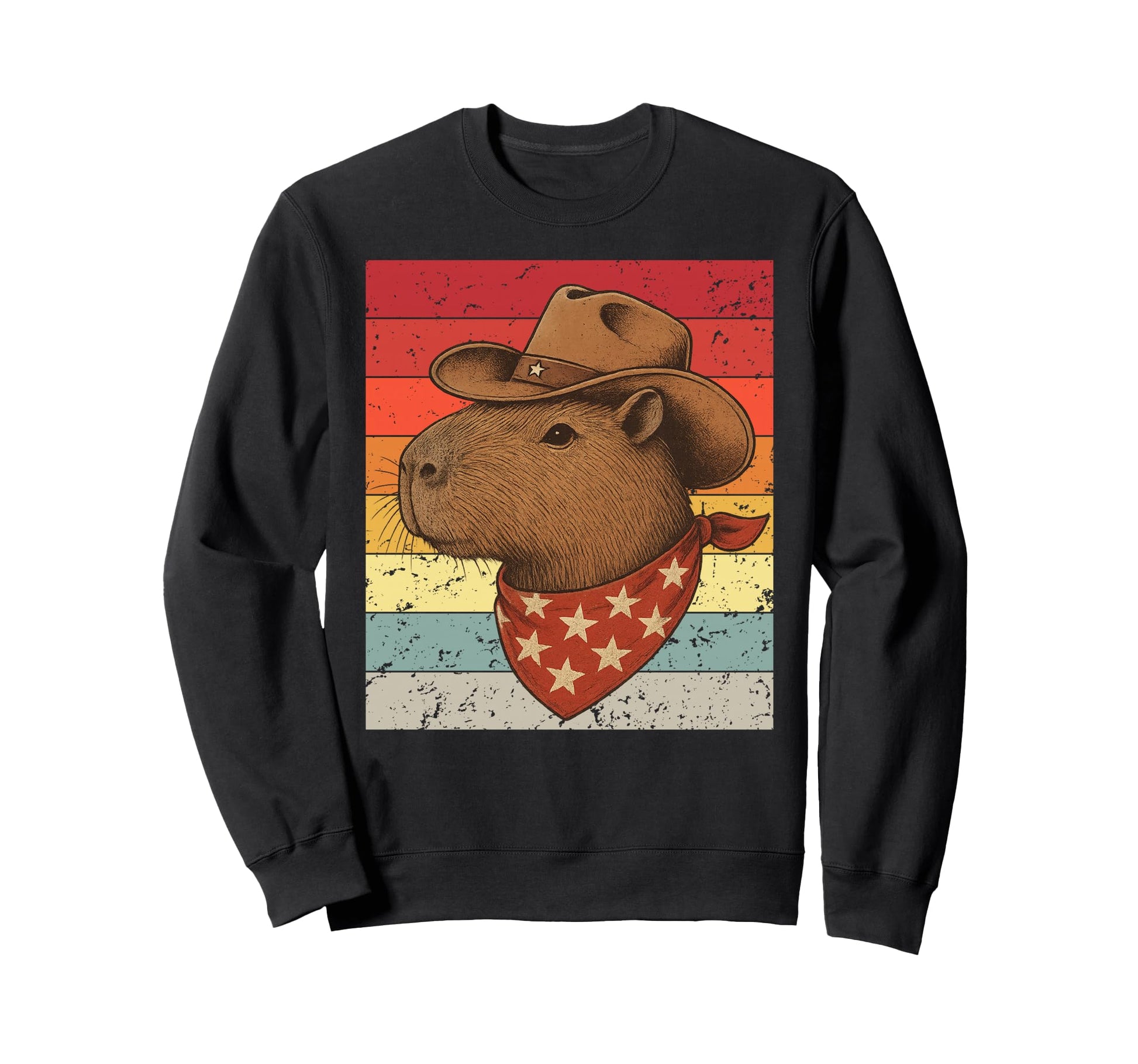 Capybara Cowboy Capy Sweatshirt - Trendy Graphic Unisex - T-Shirt, Sweatshirt, Hoodie