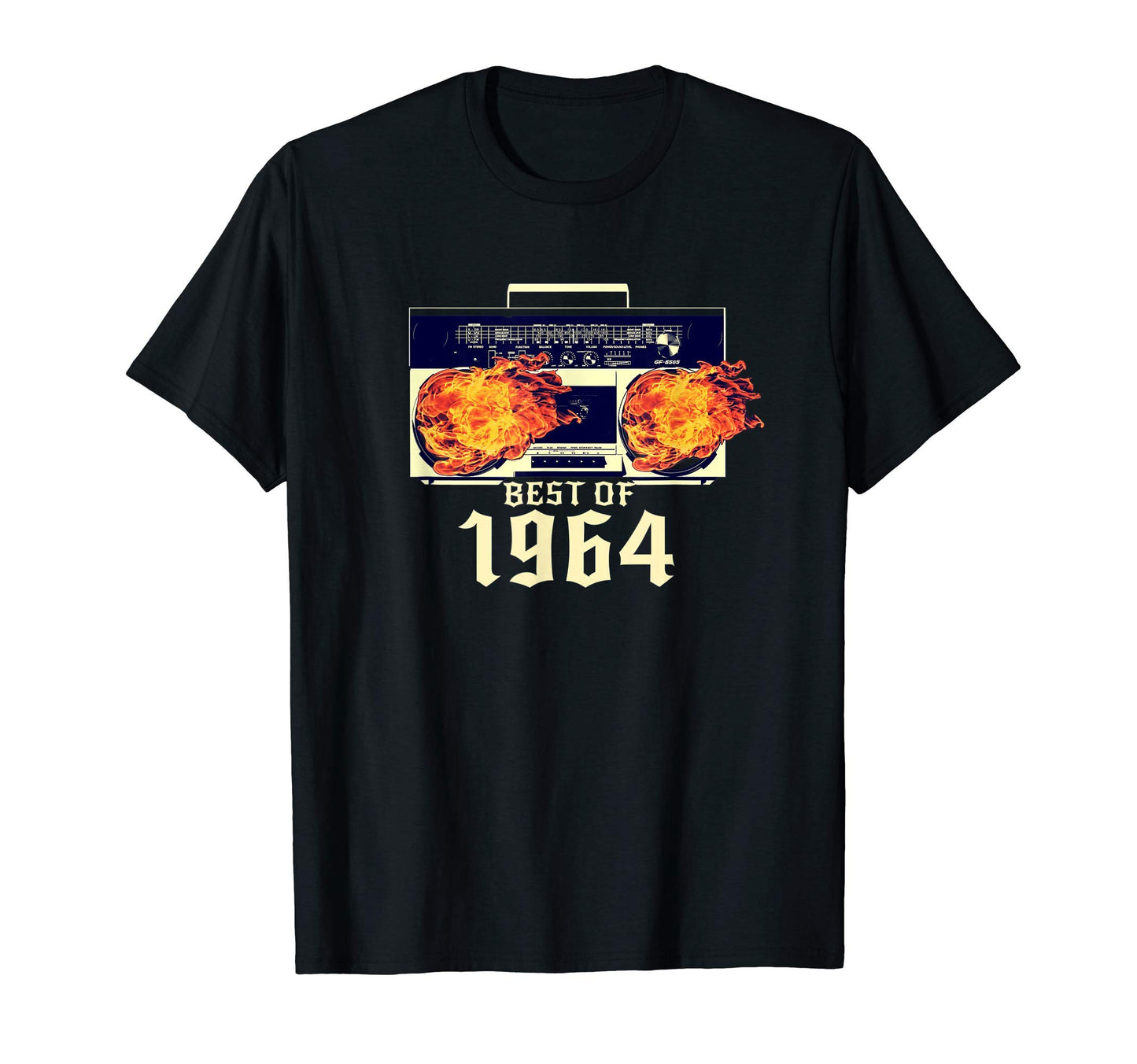 Best 1964 Audio Cassette Player Burning T-Shirt - Unique Graphic Unisex - T-Shirt, Sweatshirt, Hoodie