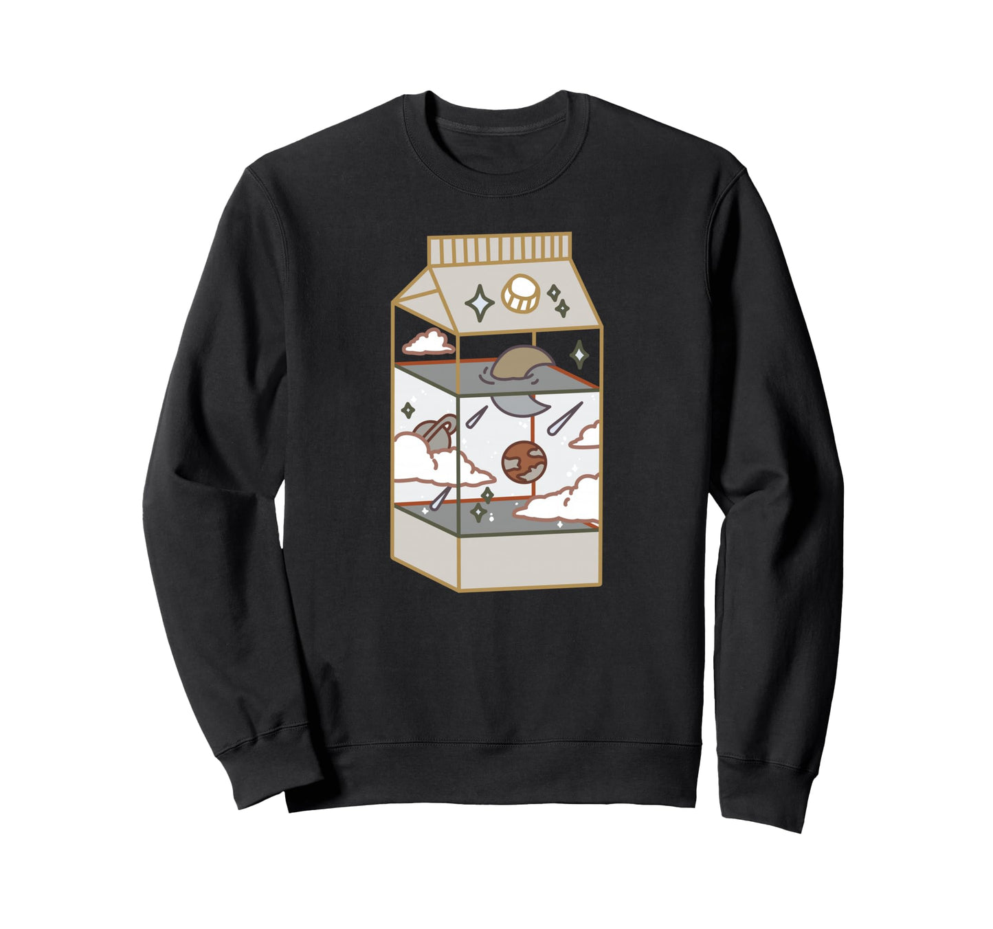 Japanese Aesthetic Milk Box Artwork Sweatshirt - Custom Art Print Unisex - T-Shirt, Sweatshirt, Hoodie