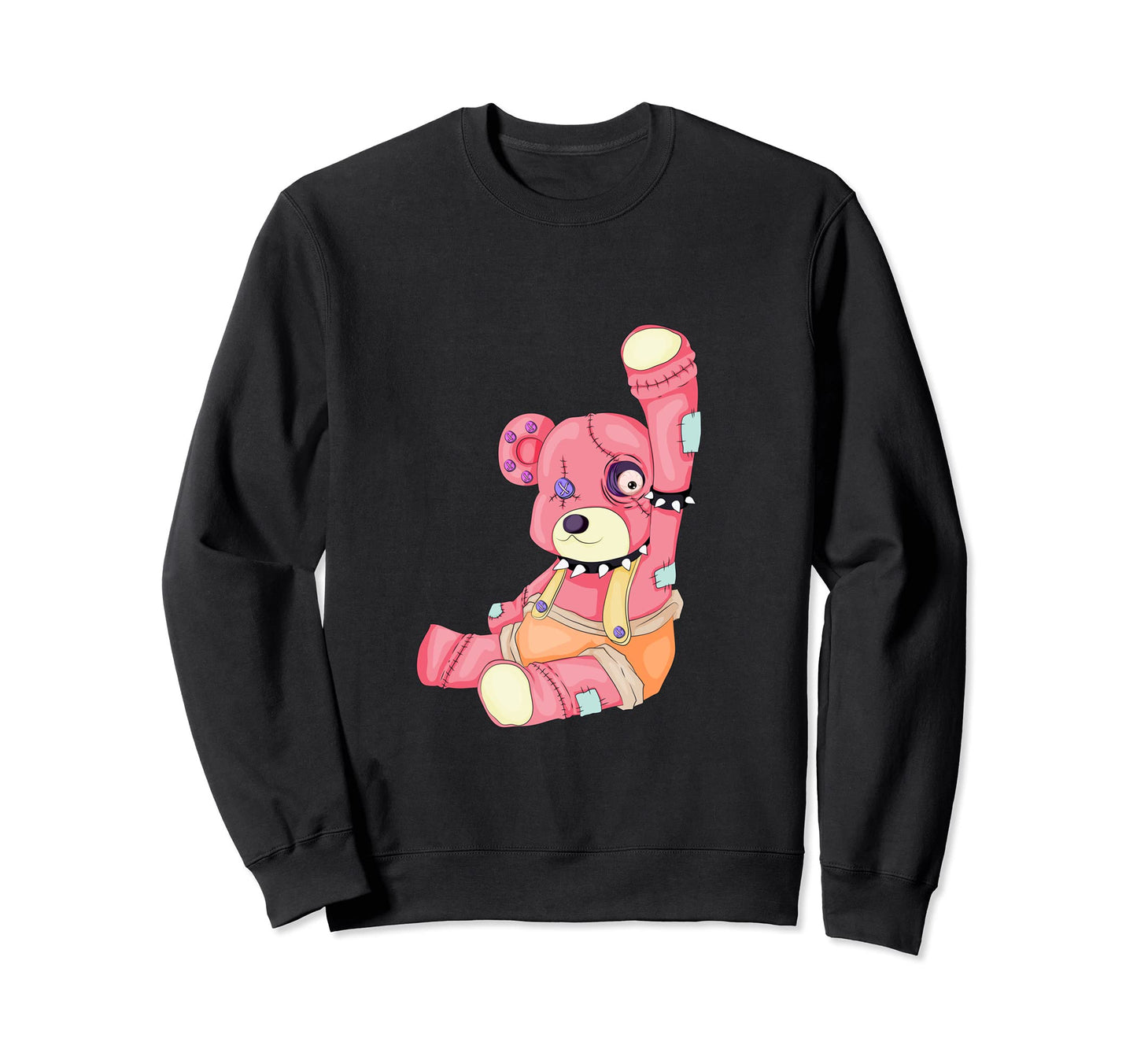Kawaii Teddy Bear Creepy Senpai Sweatshirt - Fun Novelty Design Unisex - T-Shirt, Sweatshirt, Hoodie