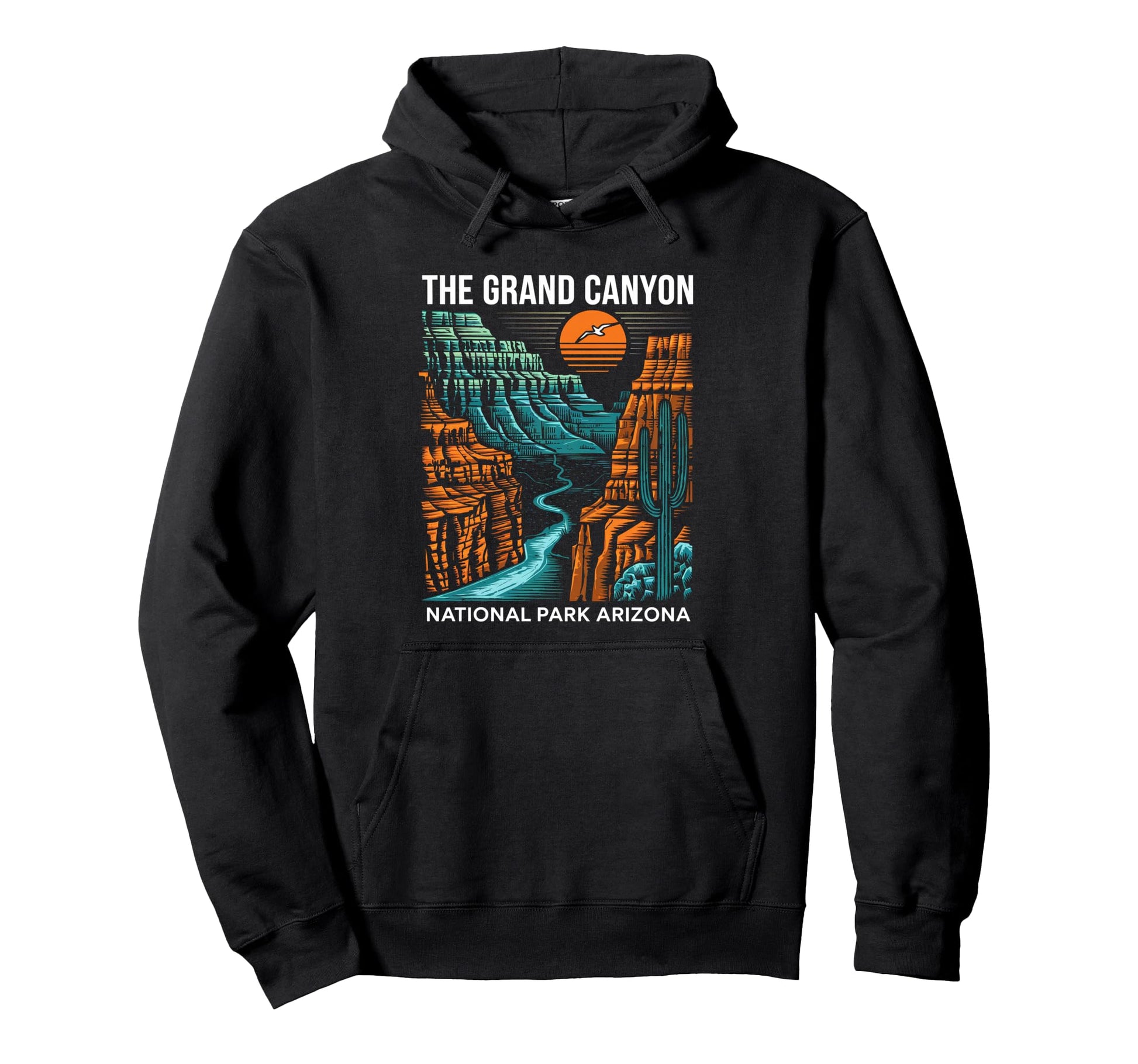 Grand Canyon National Park Arizona Hike Hoodie - Trendy Graphic Men Women - T-Shirt, Sweatshirt, Hoodie