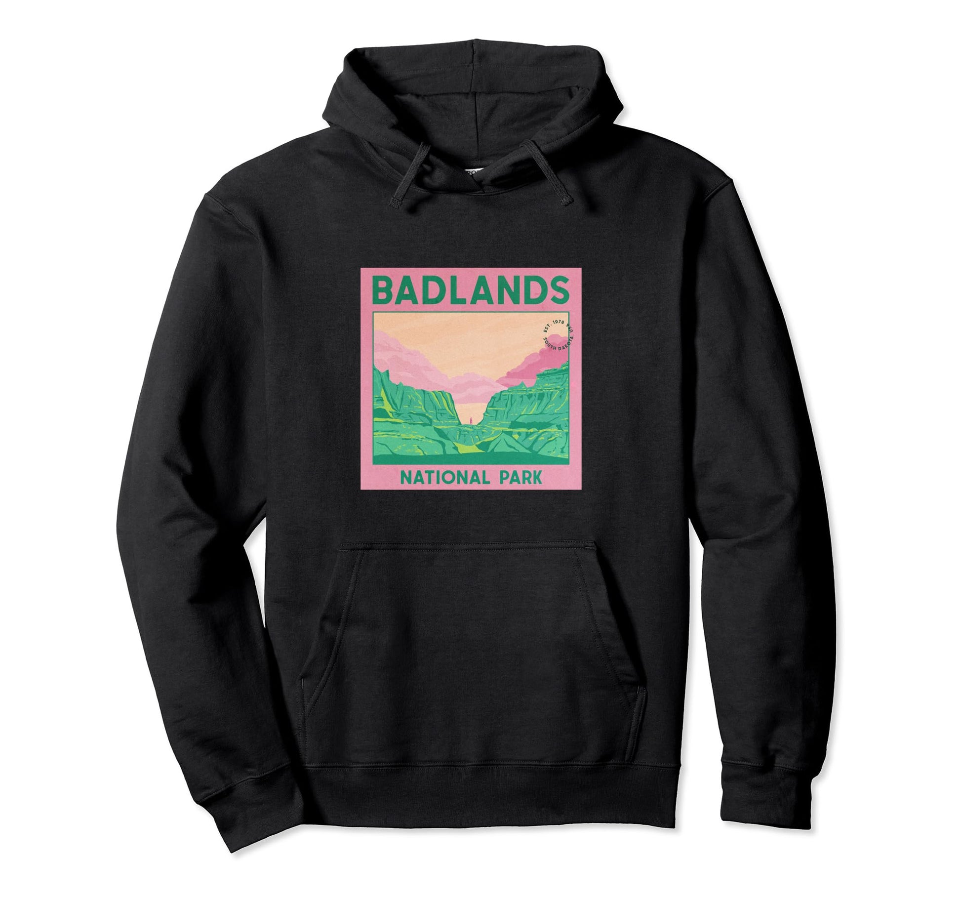 Badlands National Park Landscape Hoodie - Fun Novelty Design for Adults - T-Shirt, Sweatshirt, Hoodie