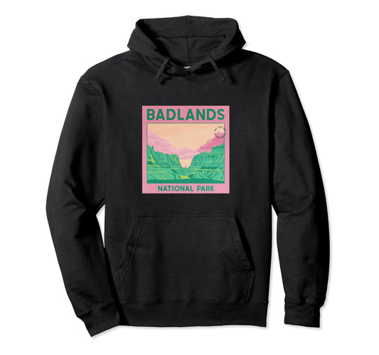 Badlands National Park Landscape Hoodie - Fun Novelty Design for Adults - T-Shirt, Sweatshirt, Hoodie