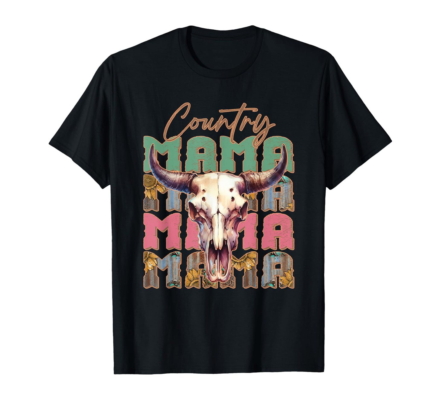 Country Mama Skull Western Boho T-Shirt - Streetwear Style Men Women - T-Shirt, Sweatshirt, Hoodie