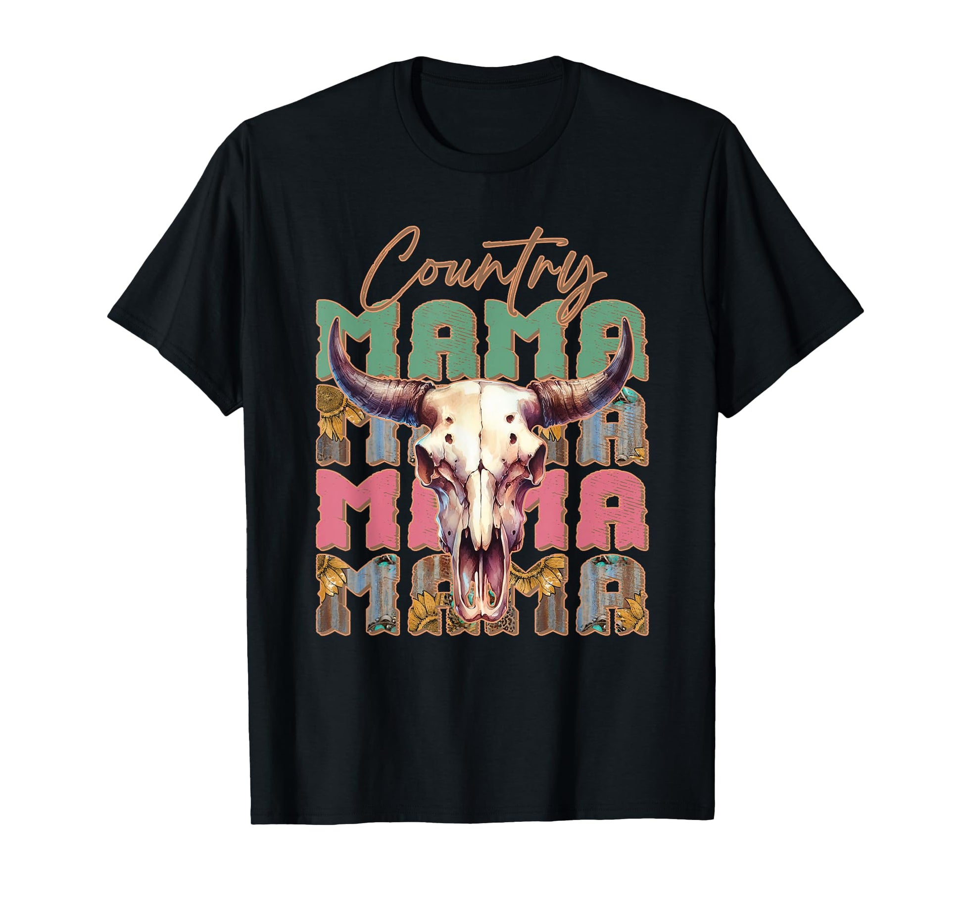 Country Mama Skull Western Boho T-Shirt - Streetwear Style Men Women - T-Shirt, Sweatshirt, Hoodie