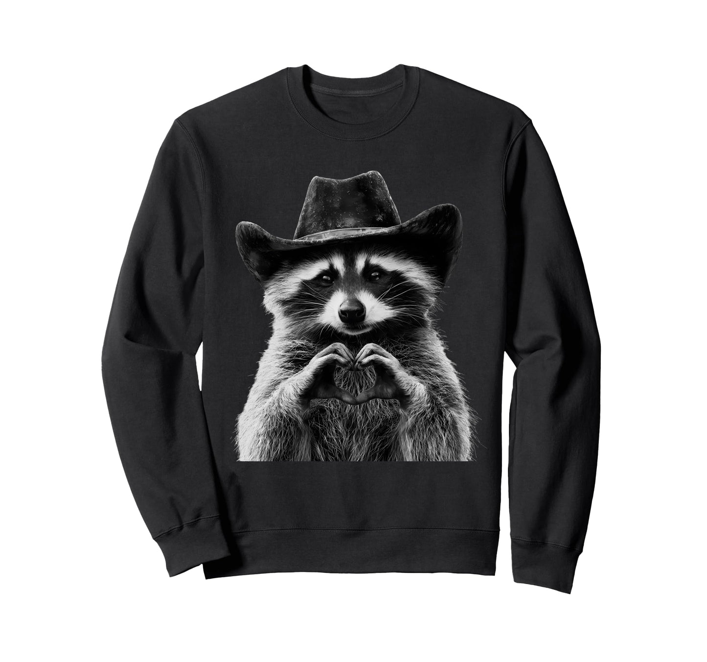 Raccoon Cowboy Rodeo Cowgirl Sweatshirt - Fun Novelty Design Unisex - T-Shirt, Sweatshirt, Hoodie