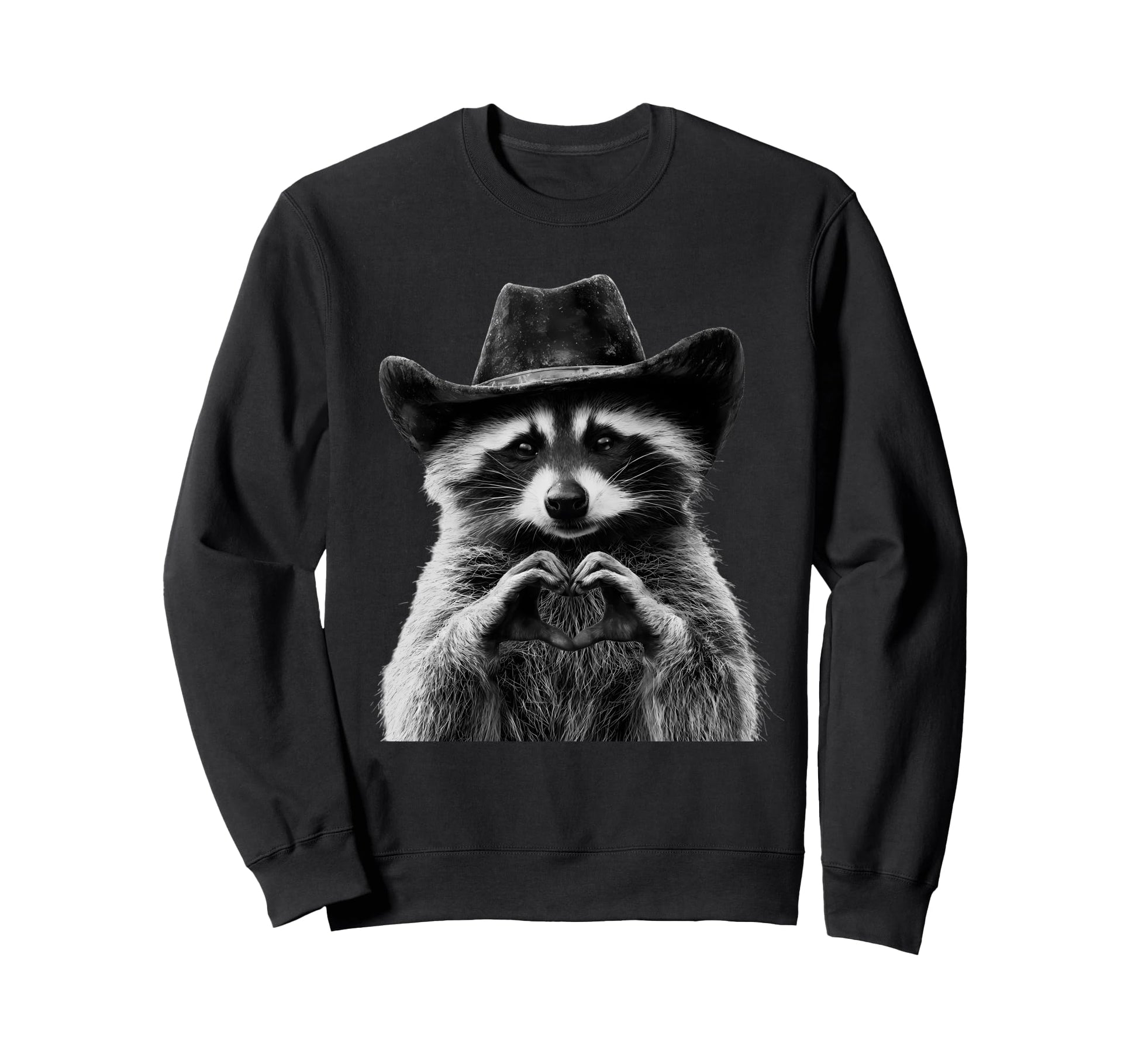 Raccoon Cowboy Rodeo Cowgirl Sweatshirt - Fun Novelty Design Unisex - T-Shirt, Sweatshirt, Hoodie
