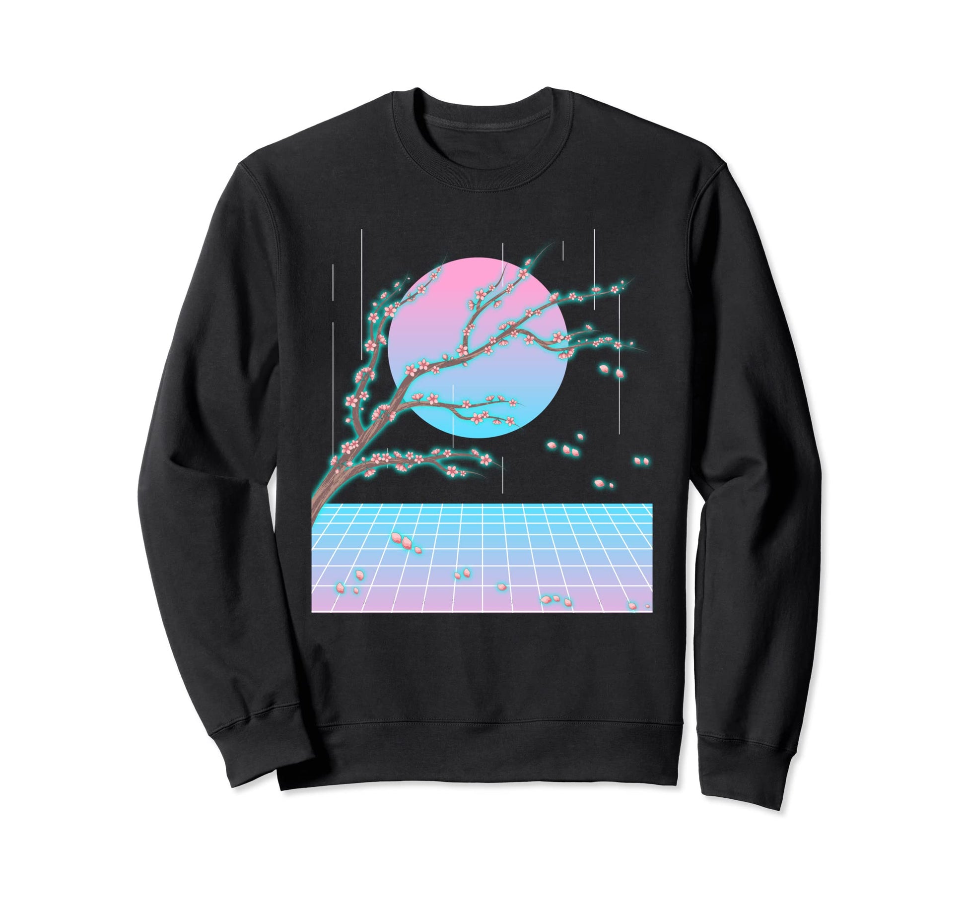 Sakura Japanese Aesthetic Flower Sweatshirt - Custom Art Print Men Women - T-Shirt, Sweatshirt, Hoodie