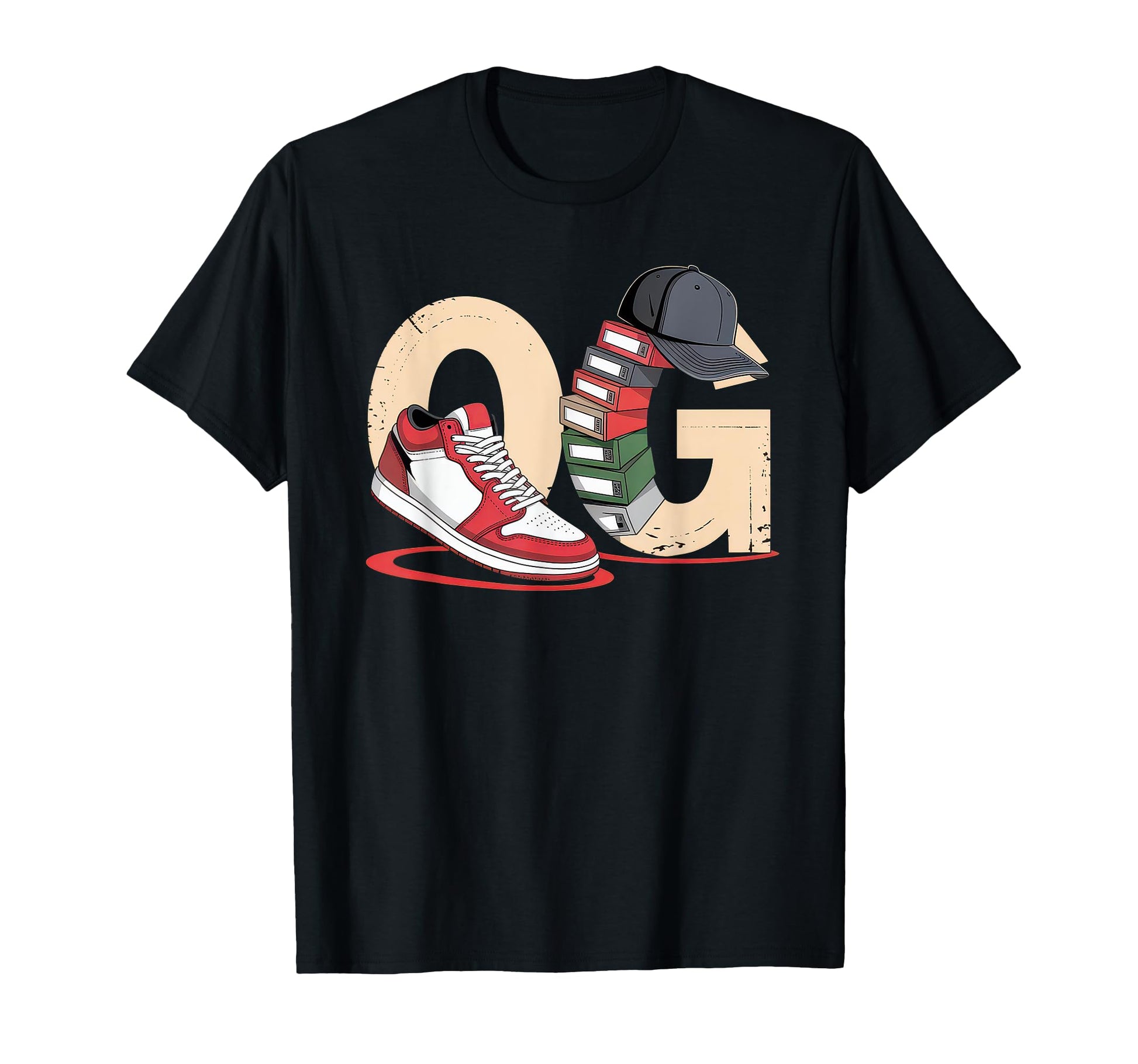 Old School Og Hip Hop Vinyl Cds Tapes T-Shirt - Graphic Print Men Women - T-Shirt, Sweatshirt, Hoodie