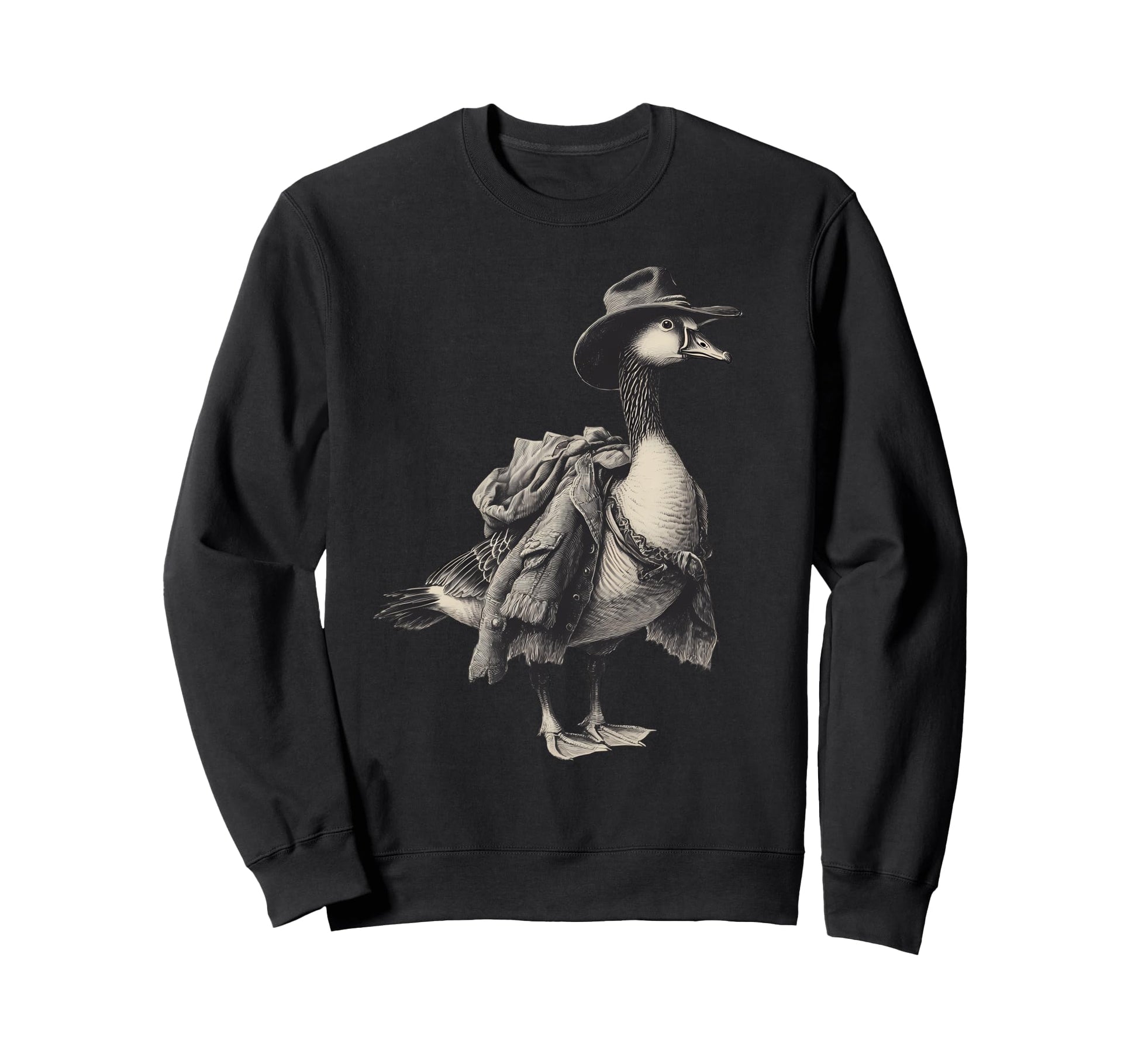 Goose Cowboy Rodeo Cowgirl Sweatshirt - Minimalist Print for Adults - T-Shirt, Sweatshirt, Hoodie