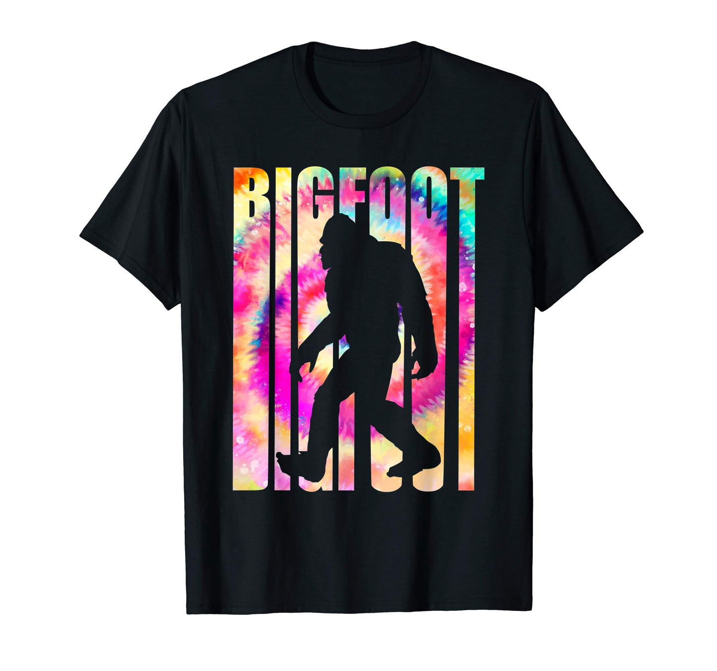 Rainbow Bigfoot Silhouette T-Shirt - Graphic Print Men Women - T-Shirt, Sweatshirt, Hoodie