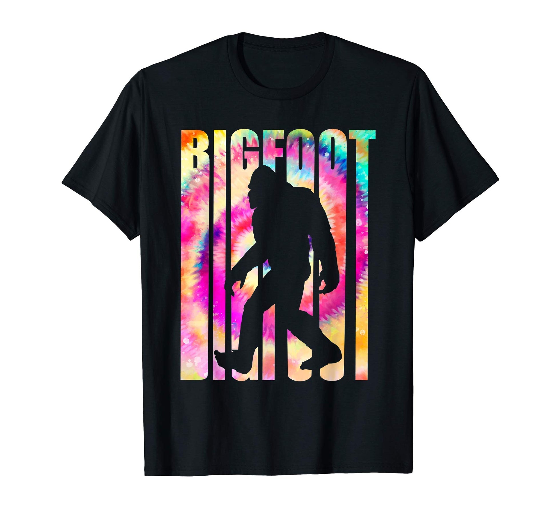 Rainbow Bigfoot Silhouette T-Shirt - Graphic Print Men Women - T-Shirt, Sweatshirt, Hoodie