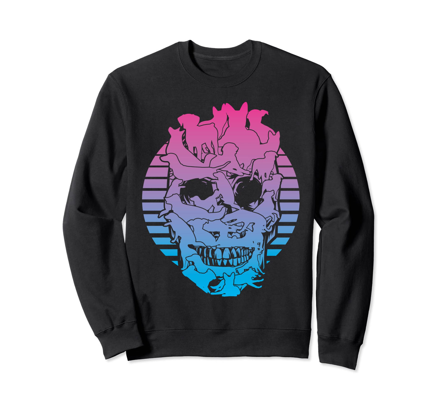 Dogs Vaporwave Aesthetic Sweatshirt - Aesthetic Graphic for Adults - T-Shirt, Sweatshirt, Hoodie