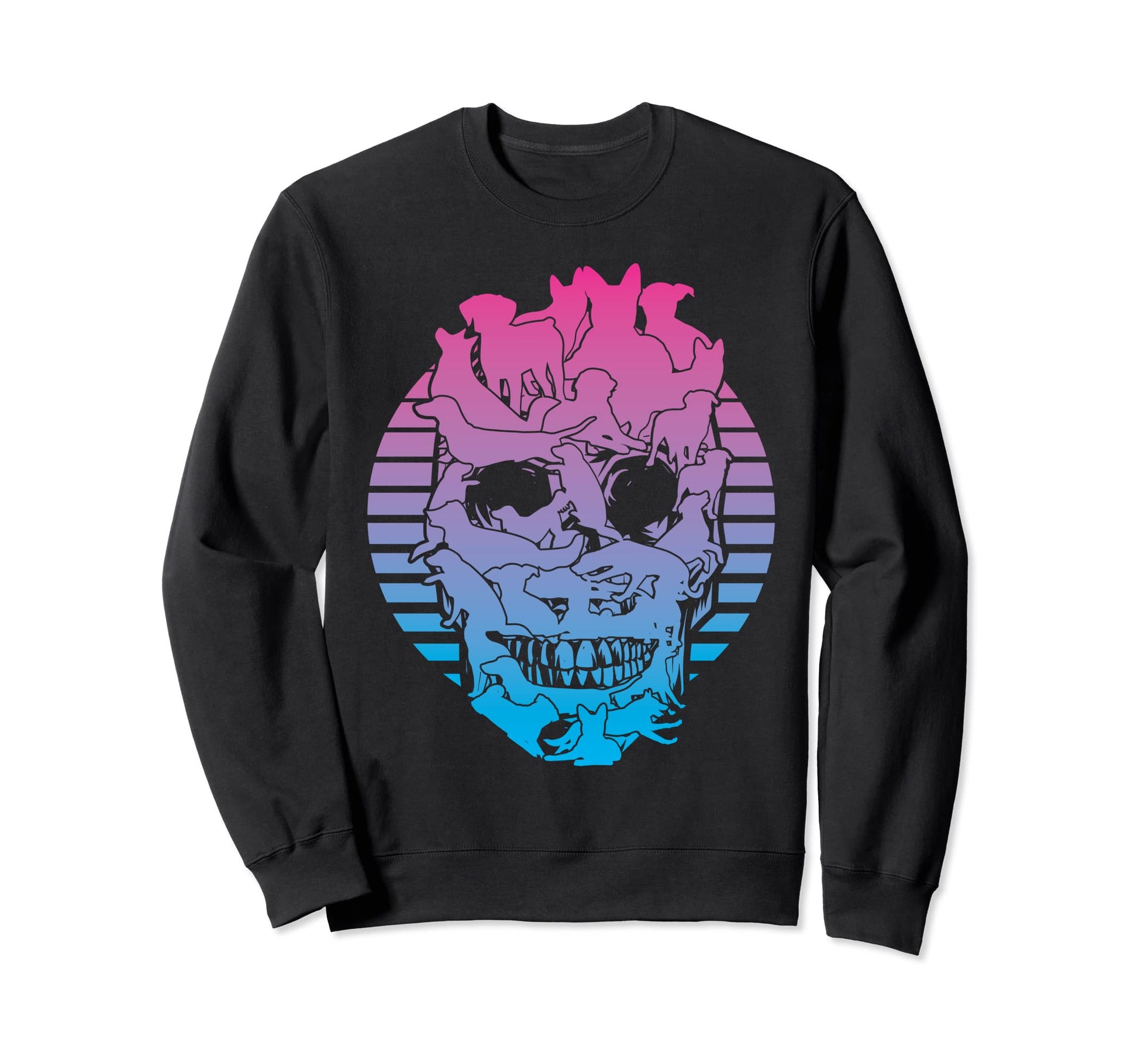 Dogs Vaporwave Aesthetic Sweatshirt - Aesthetic Graphic for Adults - T-Shirt, Sweatshirt, Hoodie
