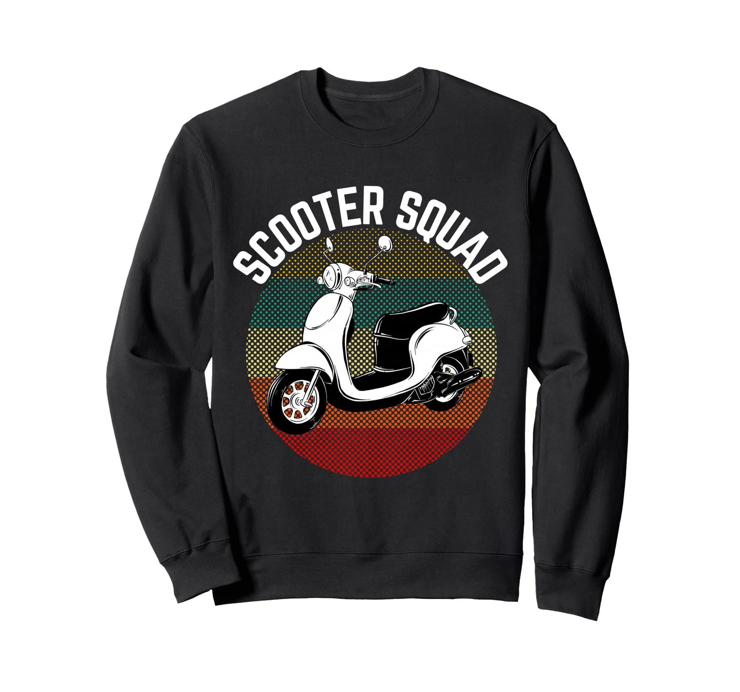 Scooter Squad Moped Motorcycle Sweatshirt - Aesthetic Graphic for Adults - T-Shirt, Sweatshirt, Hoodie