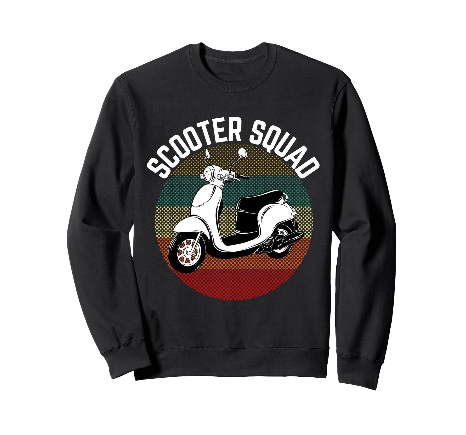 Scooter Squad Moped Motorcycle Sweatshirt - Aesthetic Graphic for Adults - T-Shirt, Sweatshirt, Hoodie