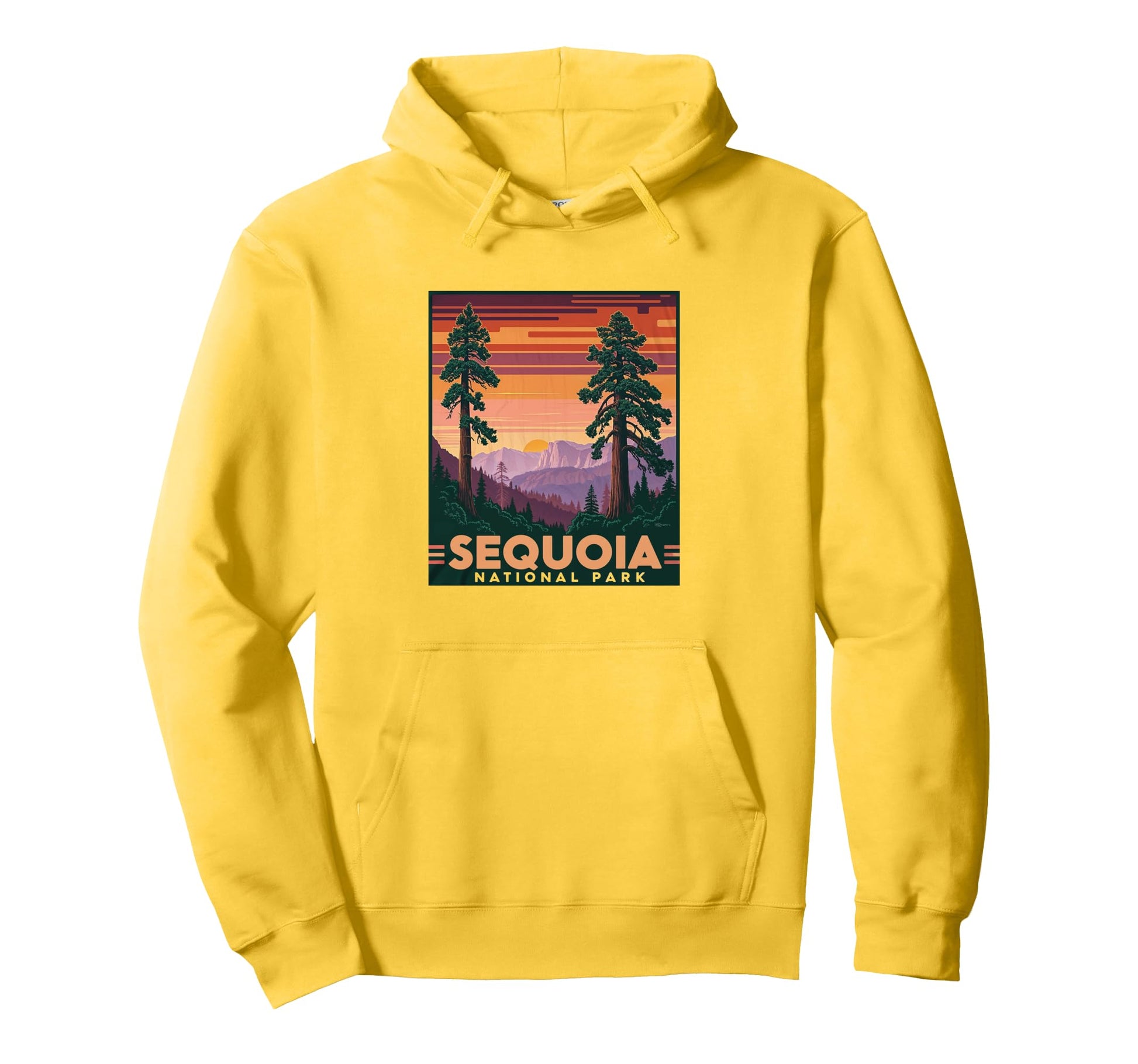 Sequoia National Park Sunset Landscape Hoodie - Novelty Apparel Men Women - T-Shirt, Sweatshirt, Hoodie