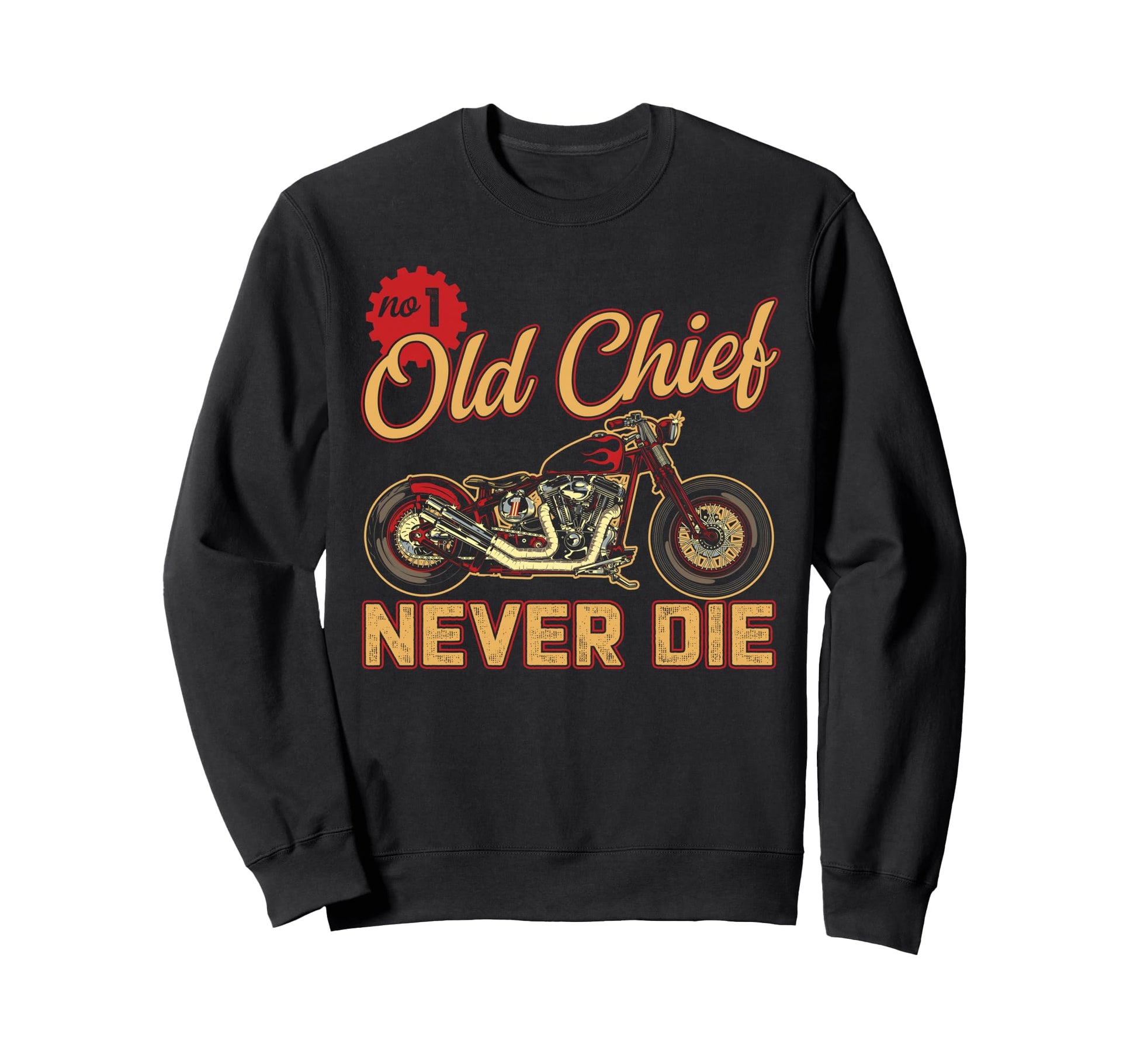 Motorcycle Native Chief Motorcycle Sweatshirt - Novelty Apparel for Adults - T-Shirt, Sweatshirt, Hoodie