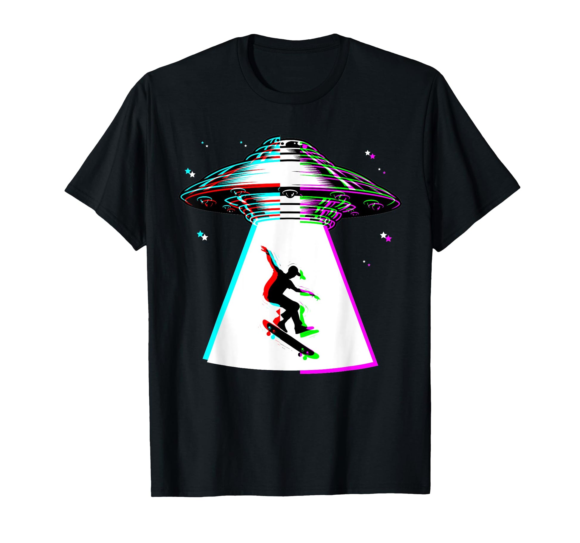 Funny Skateboarding Ufo Skater Alien T-Shirt - Minimalist Print Unisex - T-Shirt, Sweatshirt, Hoodie